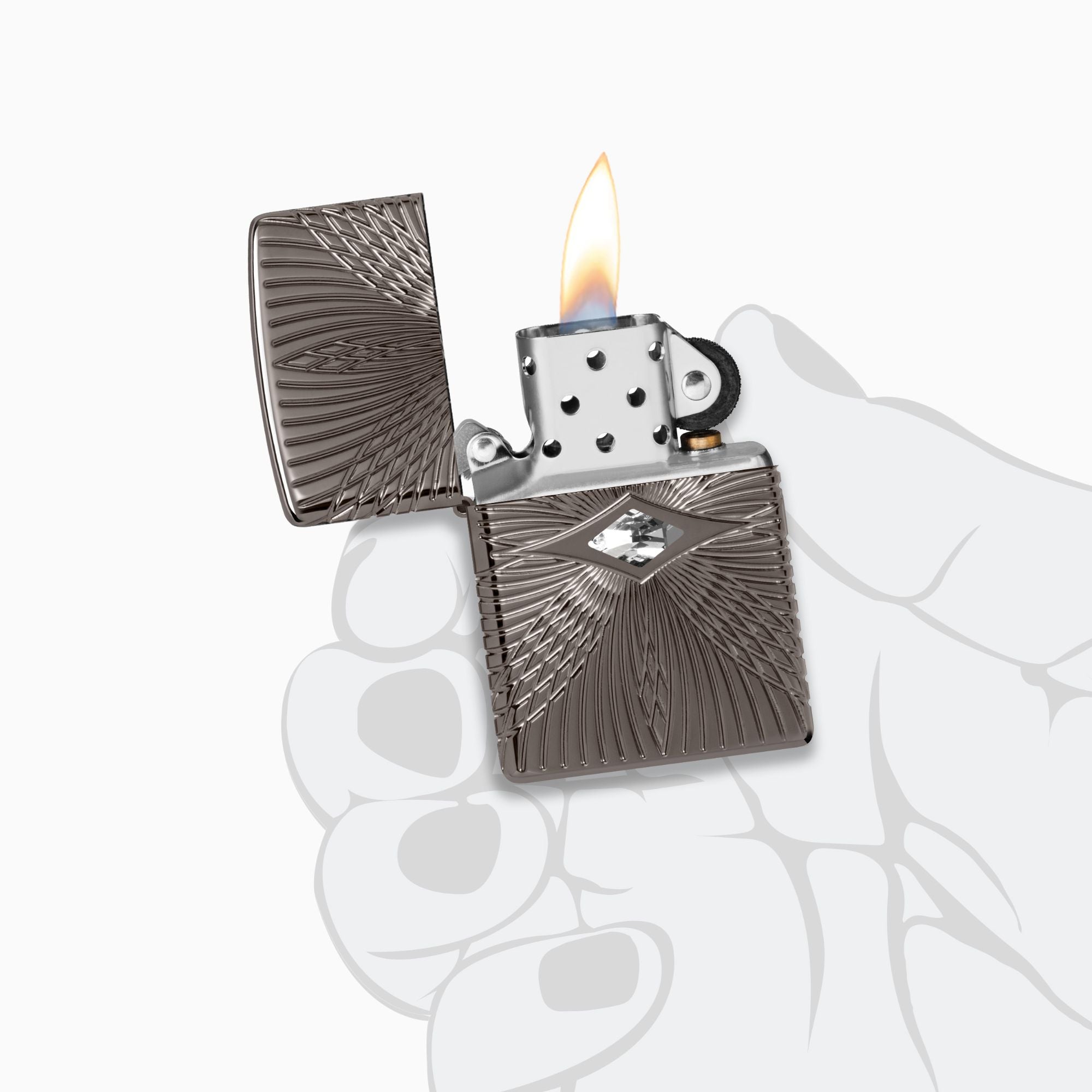 Zippo Armor Pattern Design Windproof Lighter