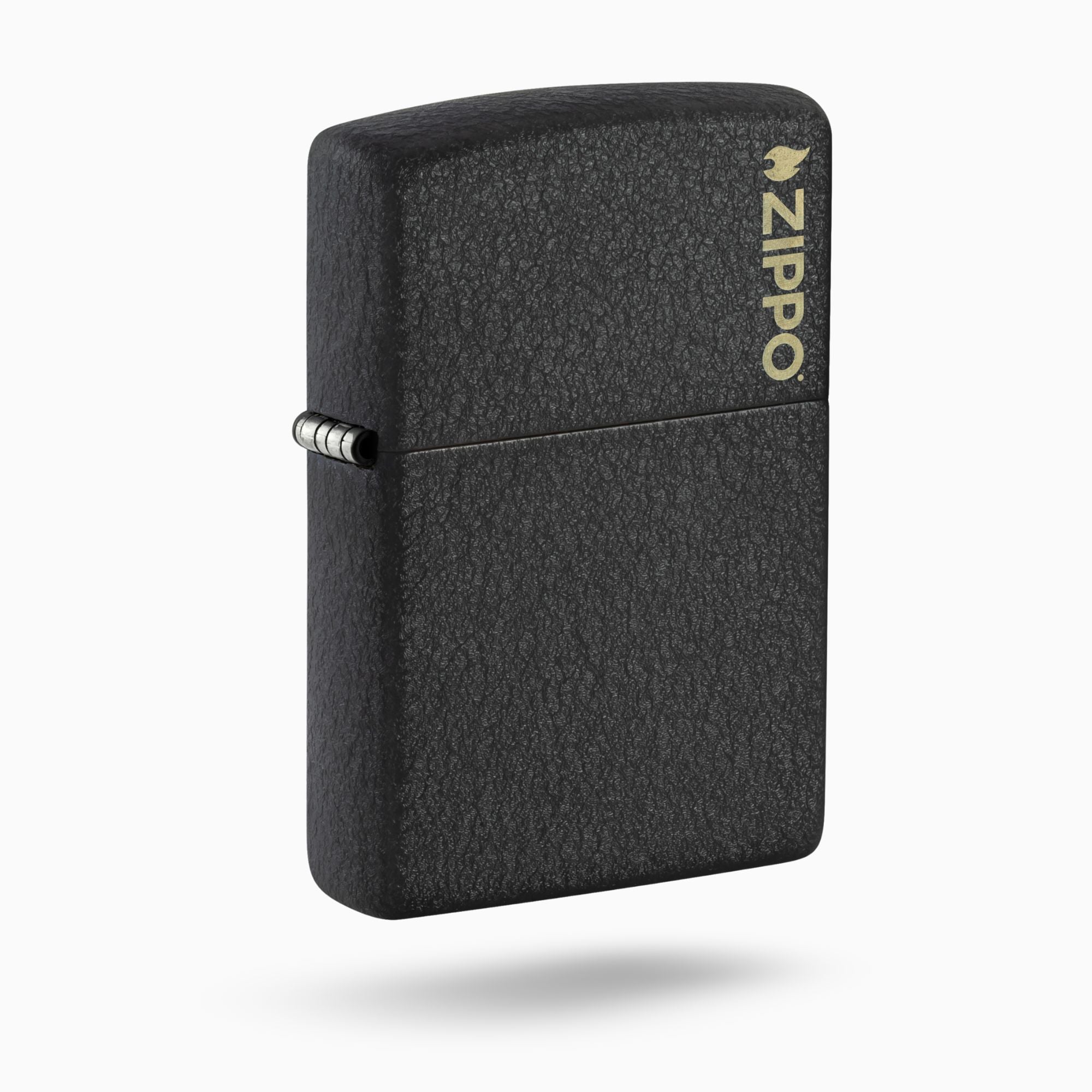 Zippo Classic Black Crackle® Logo w/ Windproof Lighter