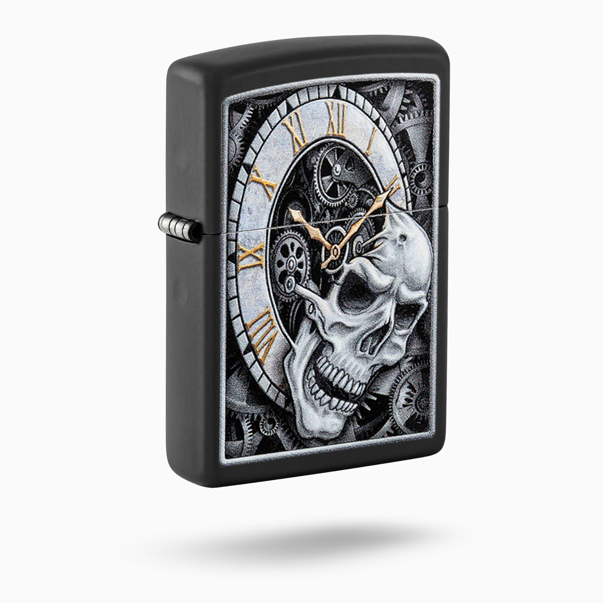 Zippo Skull Clock Design Windproof Lighter