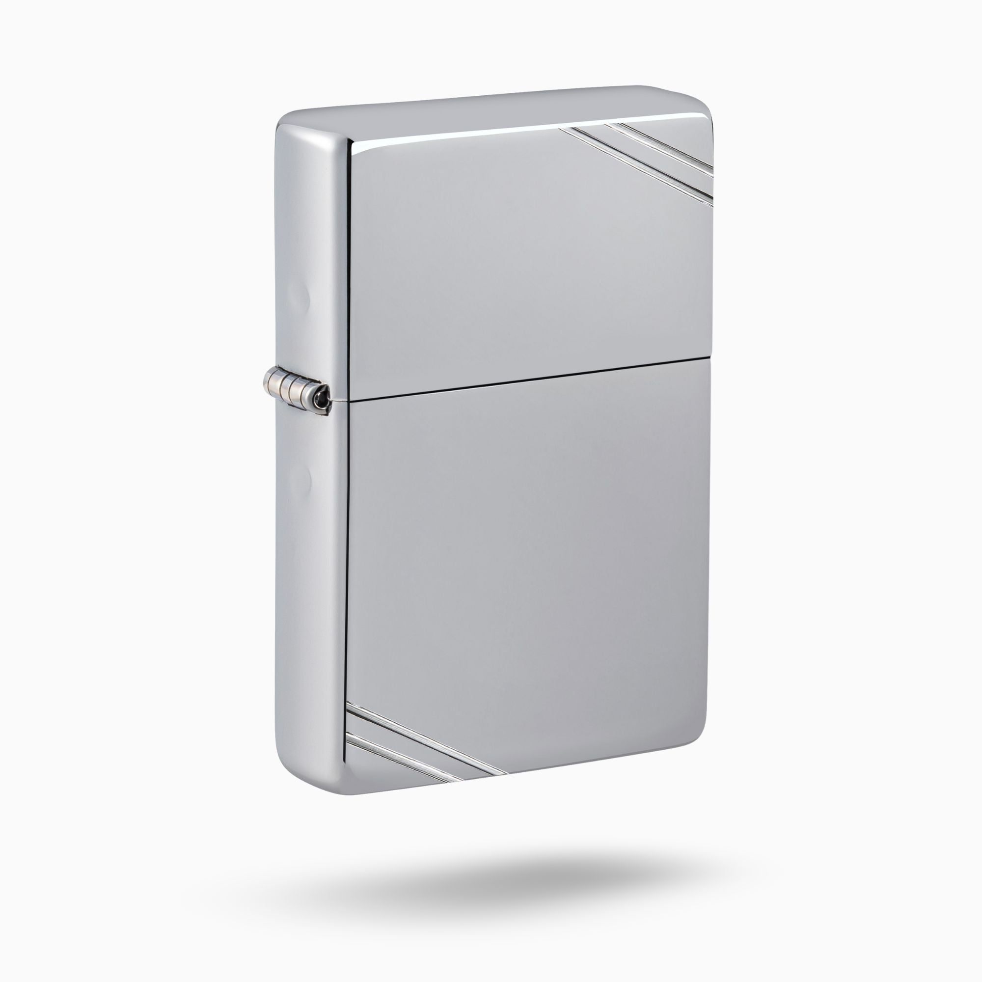 Zippo High Polish Chrome Vintage Windproof Lighter with Slashes