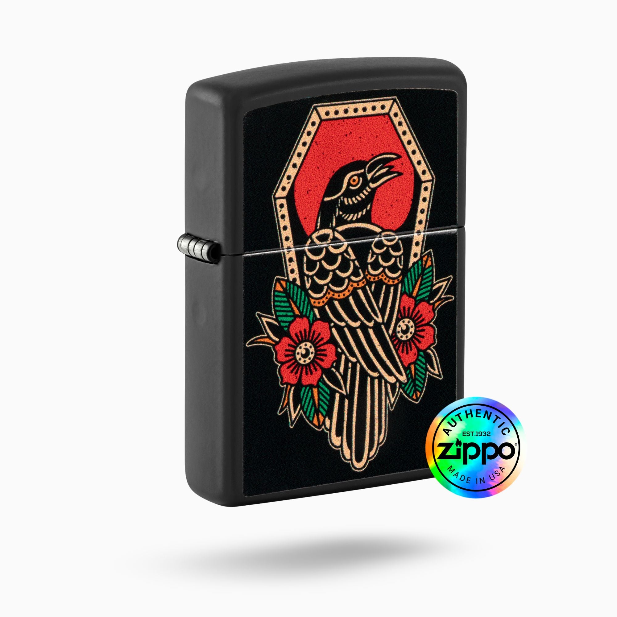 Zippo Crow Tattoo Design Windproof Lighter