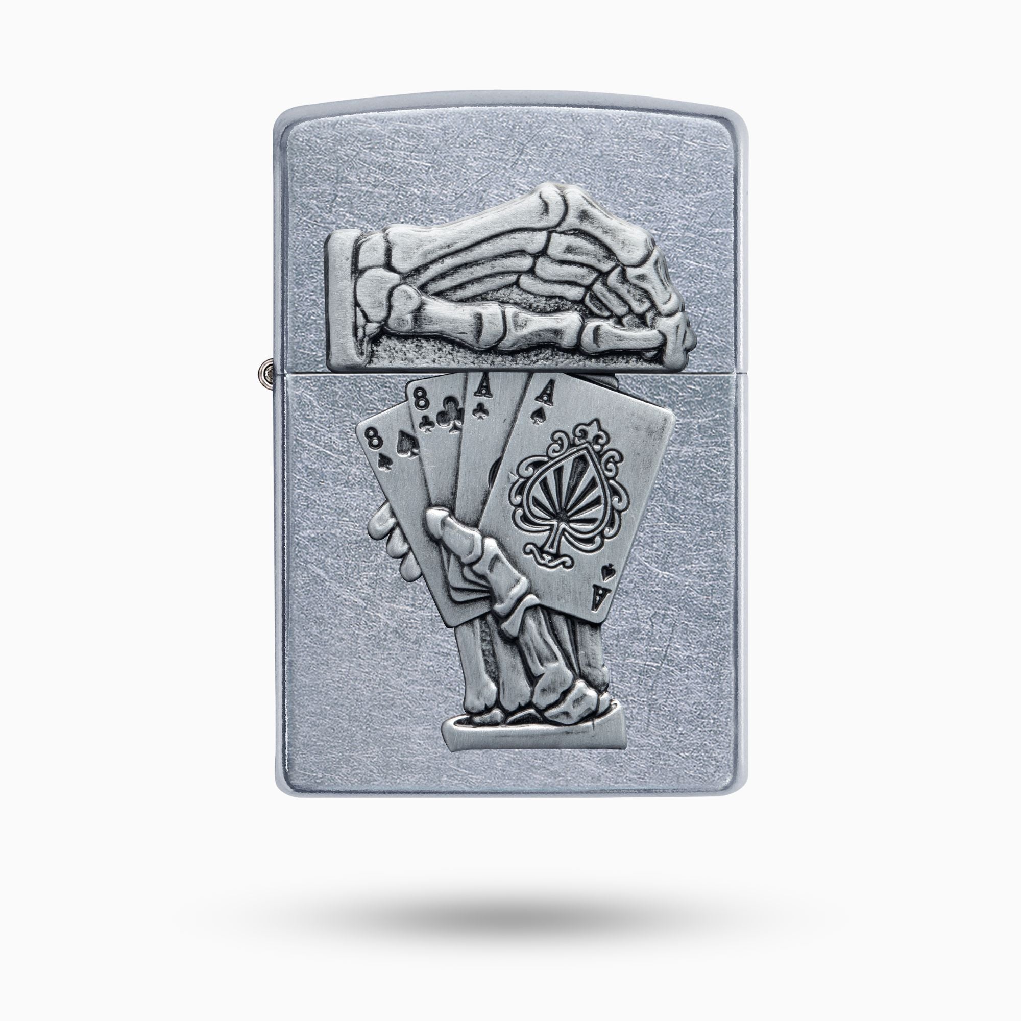 Dead Mans Hand Emblem Design Windproof Lighter By Yo Dragon , Official Partner Zippo
