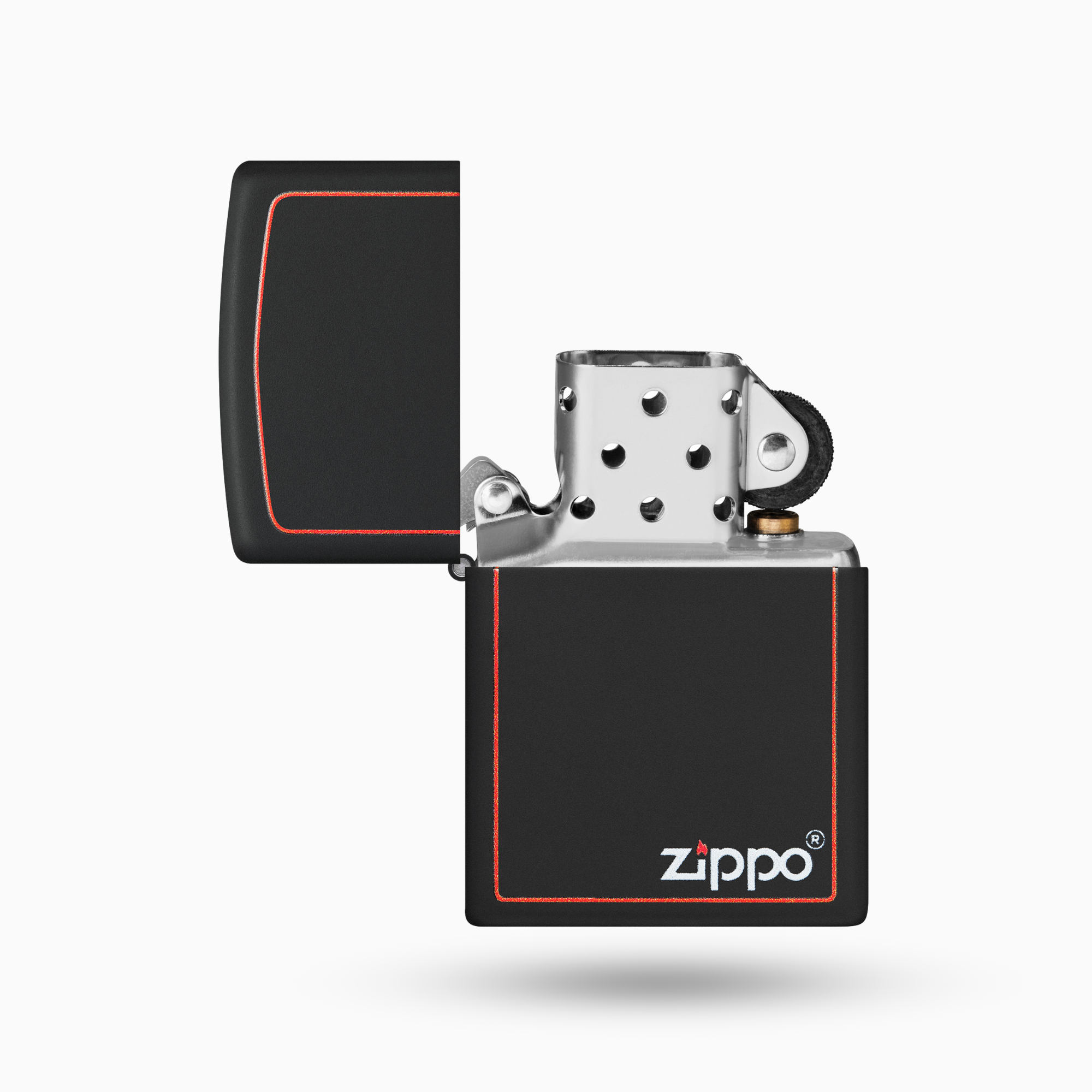 Zippo Classic Black and Red Zippo Windproof Lighter