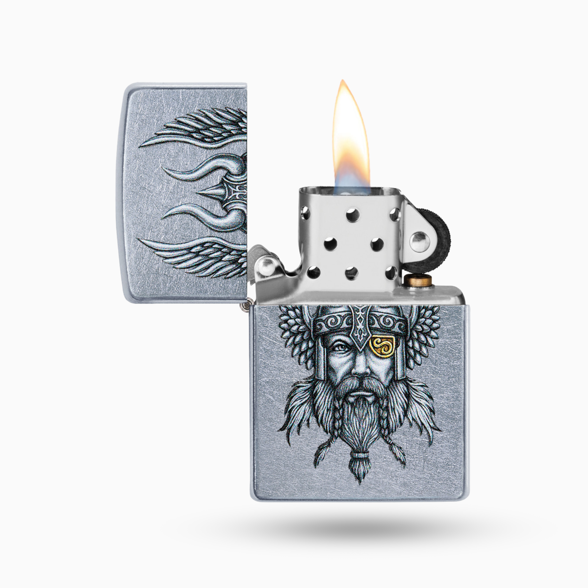 Zippo Viking Warrior Design Windproof Lighter