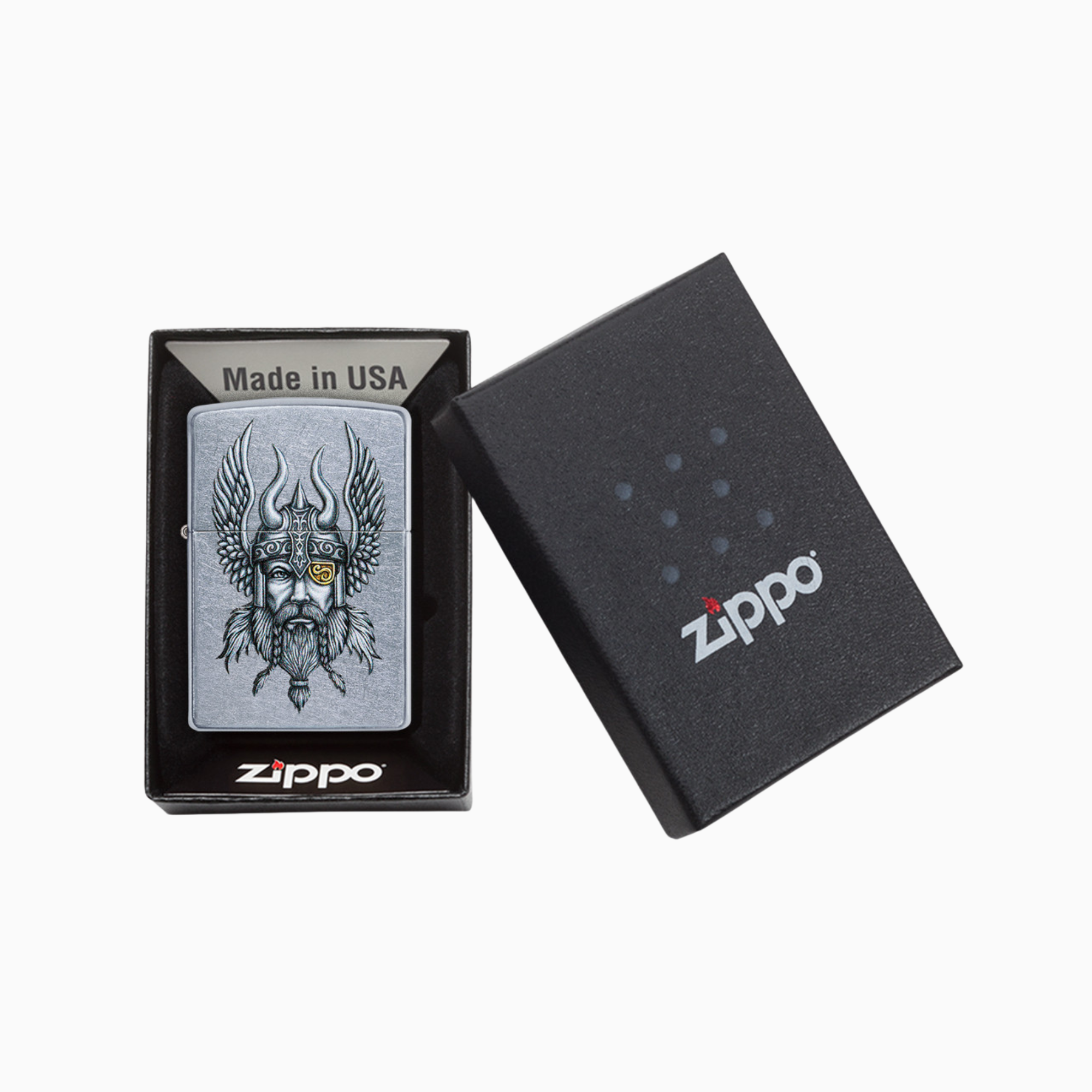 Zippo Viking Warrior Design Windproof Lighter