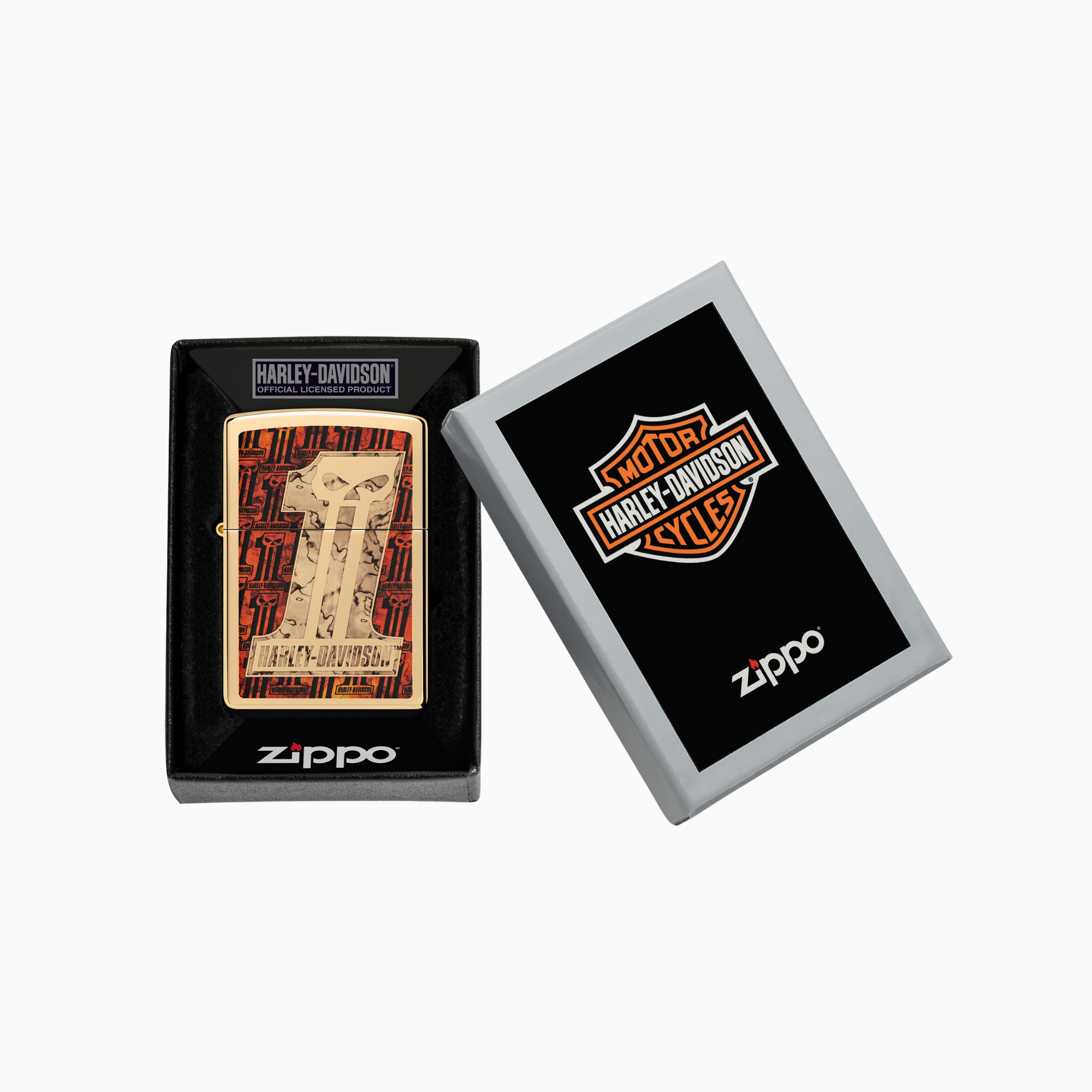 Zippo Harley-Davidson Skull Design Windproof Lighter