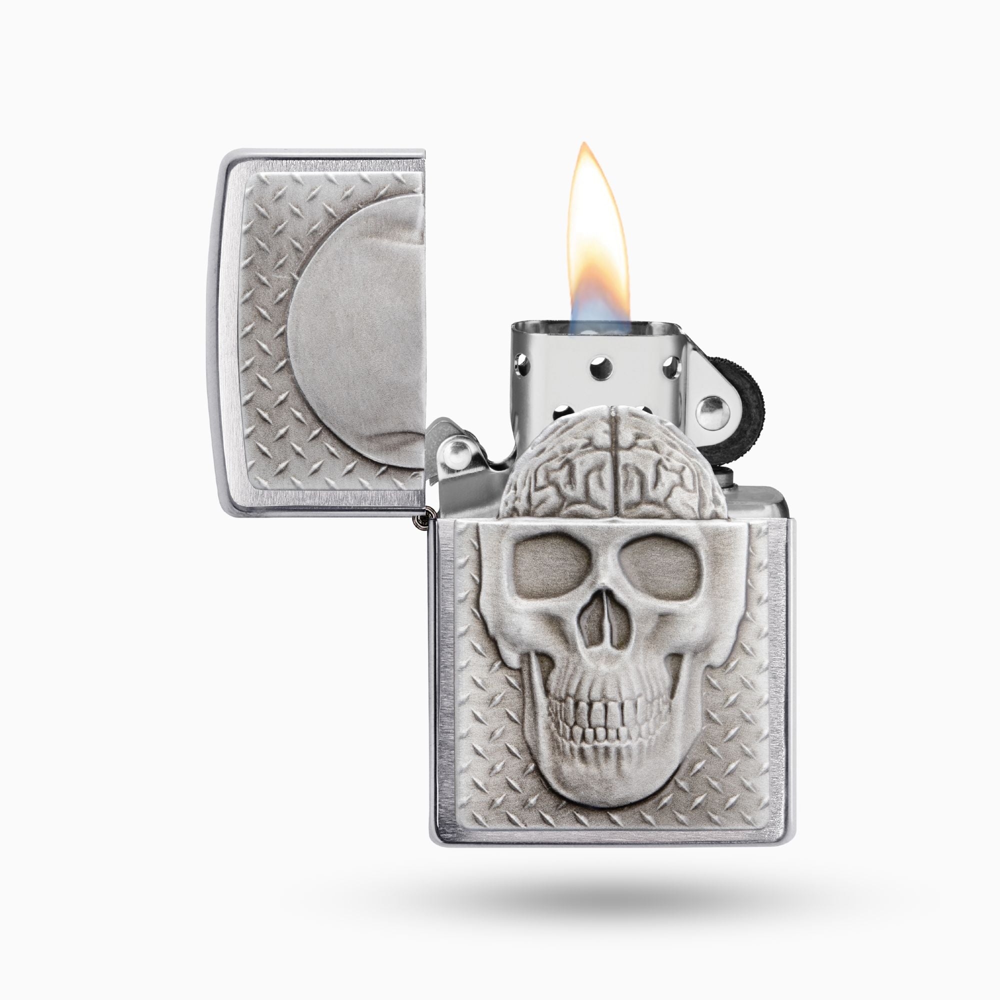 Zippo Skull with Brain Surprise Windproof Lighter