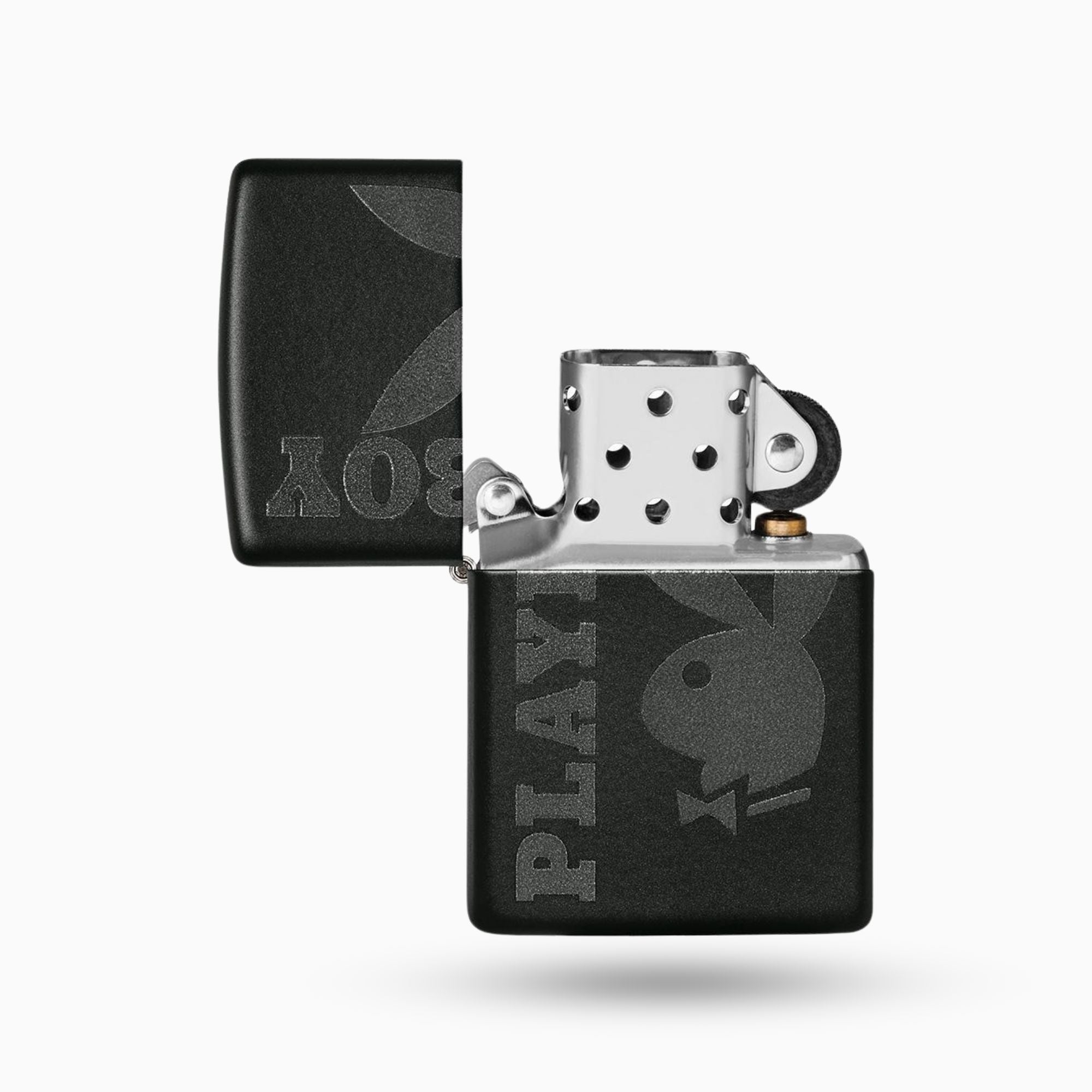 Zippo Playboy Bunny Logo Black Matte Windproof Lighter