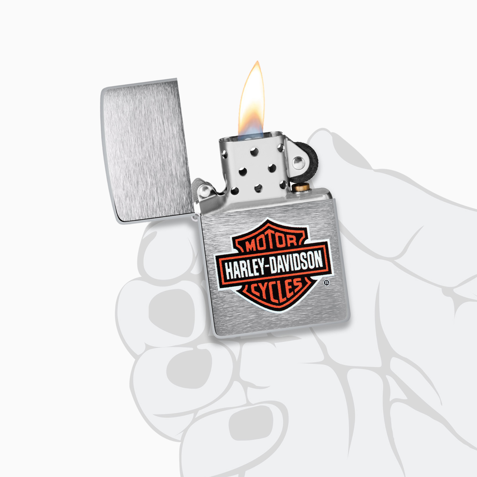 Zippo Harley-Davidson Brushed Chrome Windproof Lighter