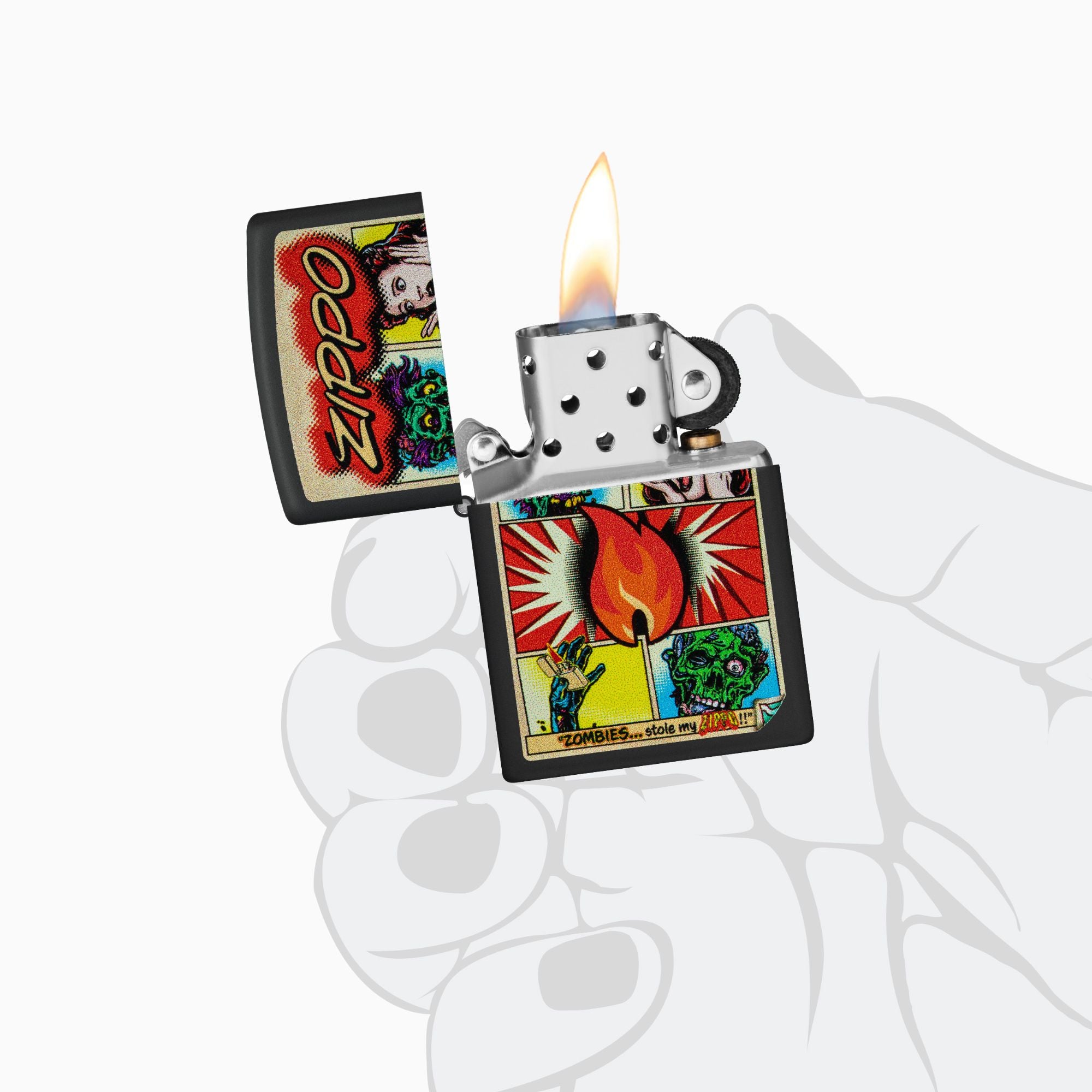 Zippo Comic Zombies Design WIndproof Lighter