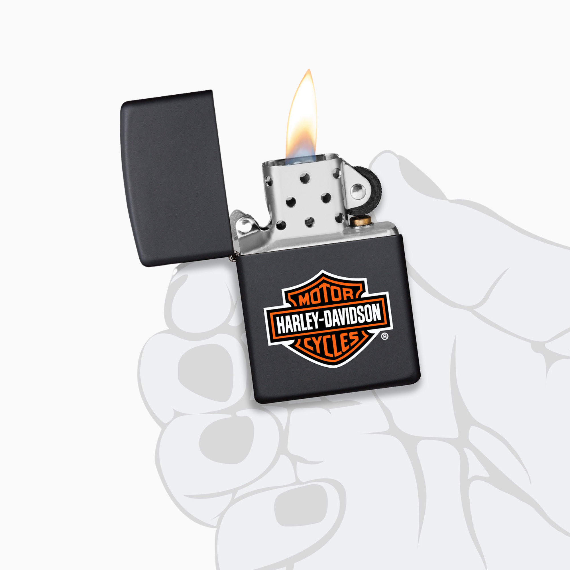 Zippo Harley-Davidson Black Matte Windproof Lighter