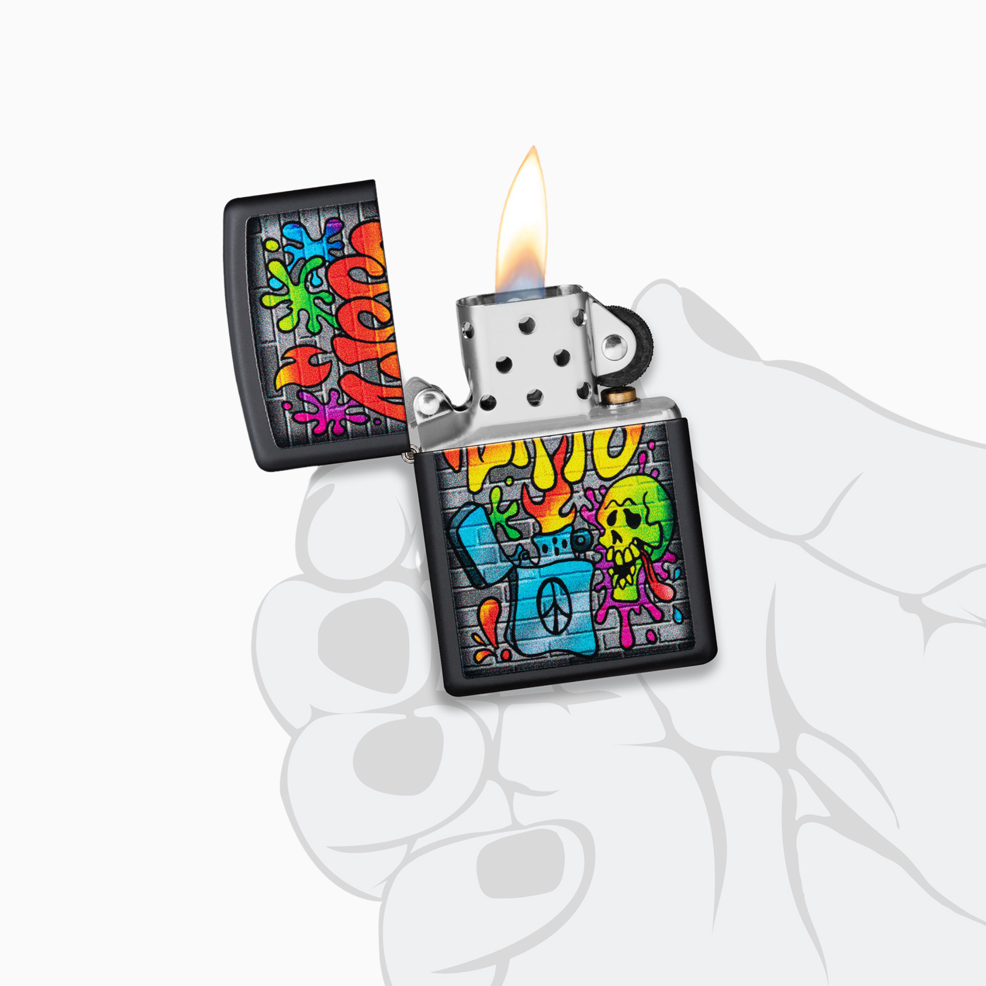 Zippo Street Art Design Windproof Lighter