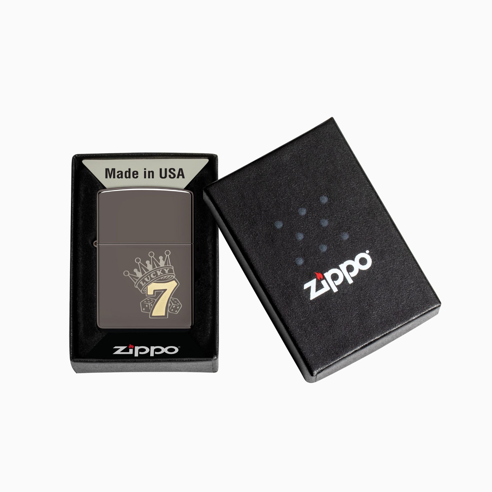 Zippo Lucky 7 Black Ice Windproof Lighter