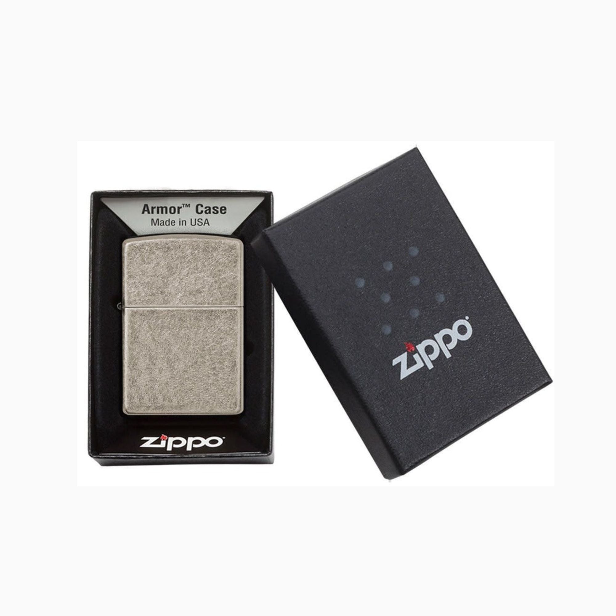 Zippo Armor® Antique Silver Plate Windproof Lighter
