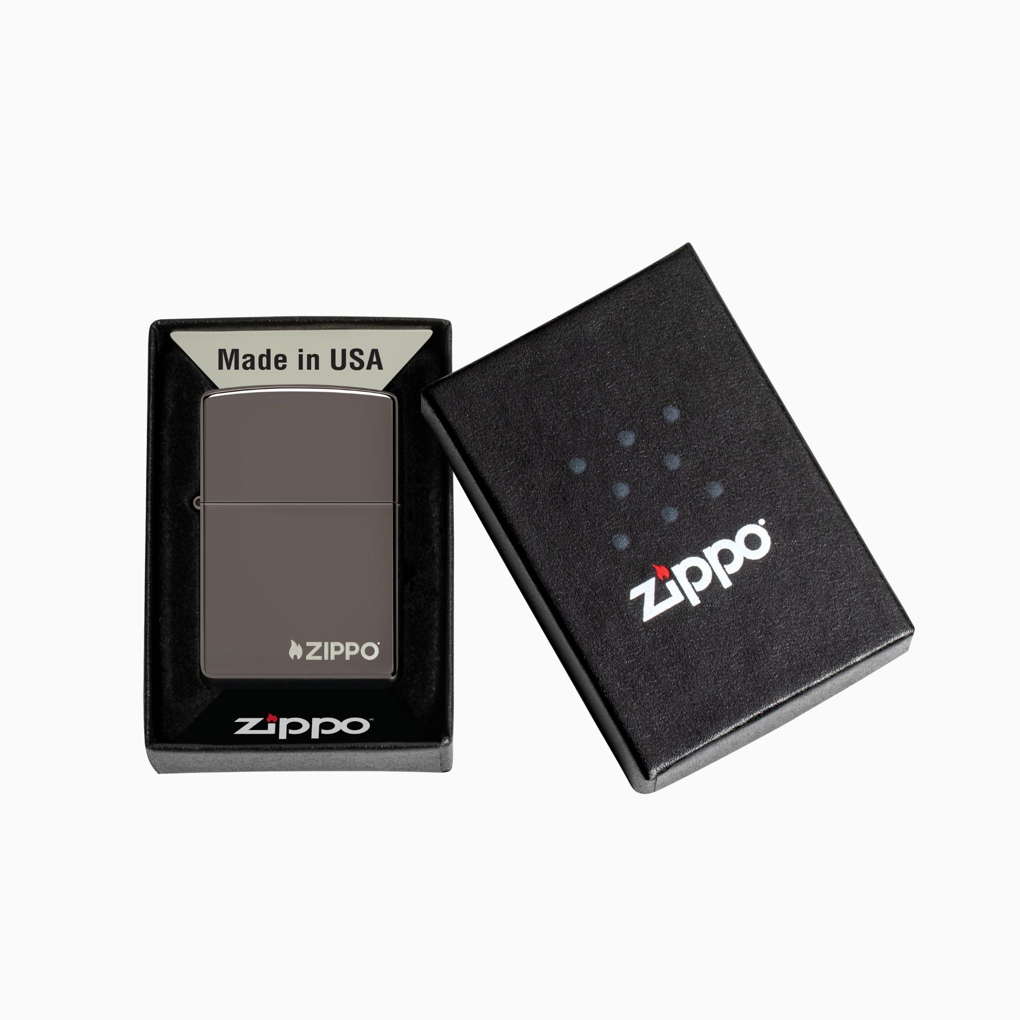 Zippo Classic Black Ice® Logo Windproof Lighter