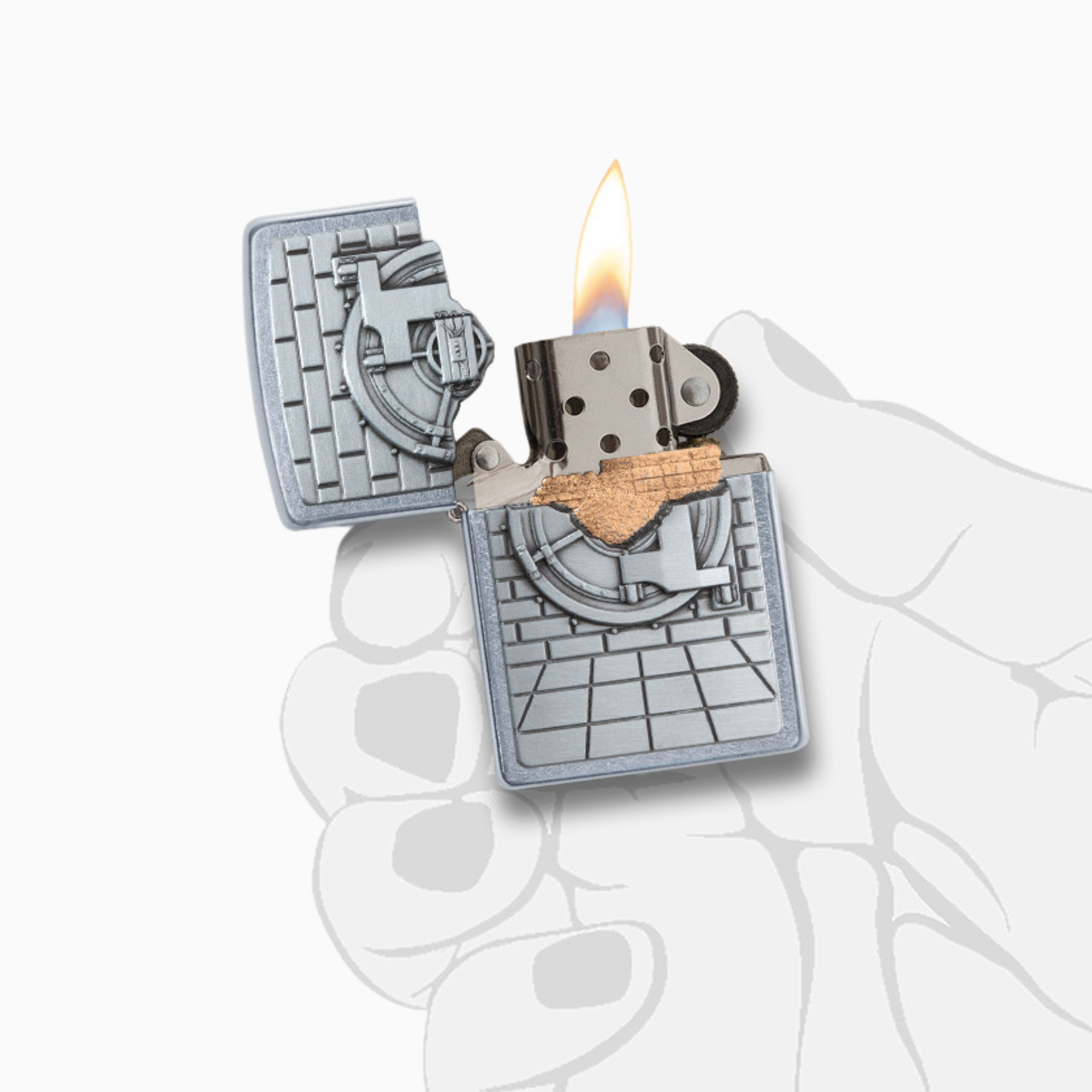 Zippo Safe with Gold Cash Surprise Windproof Lighter