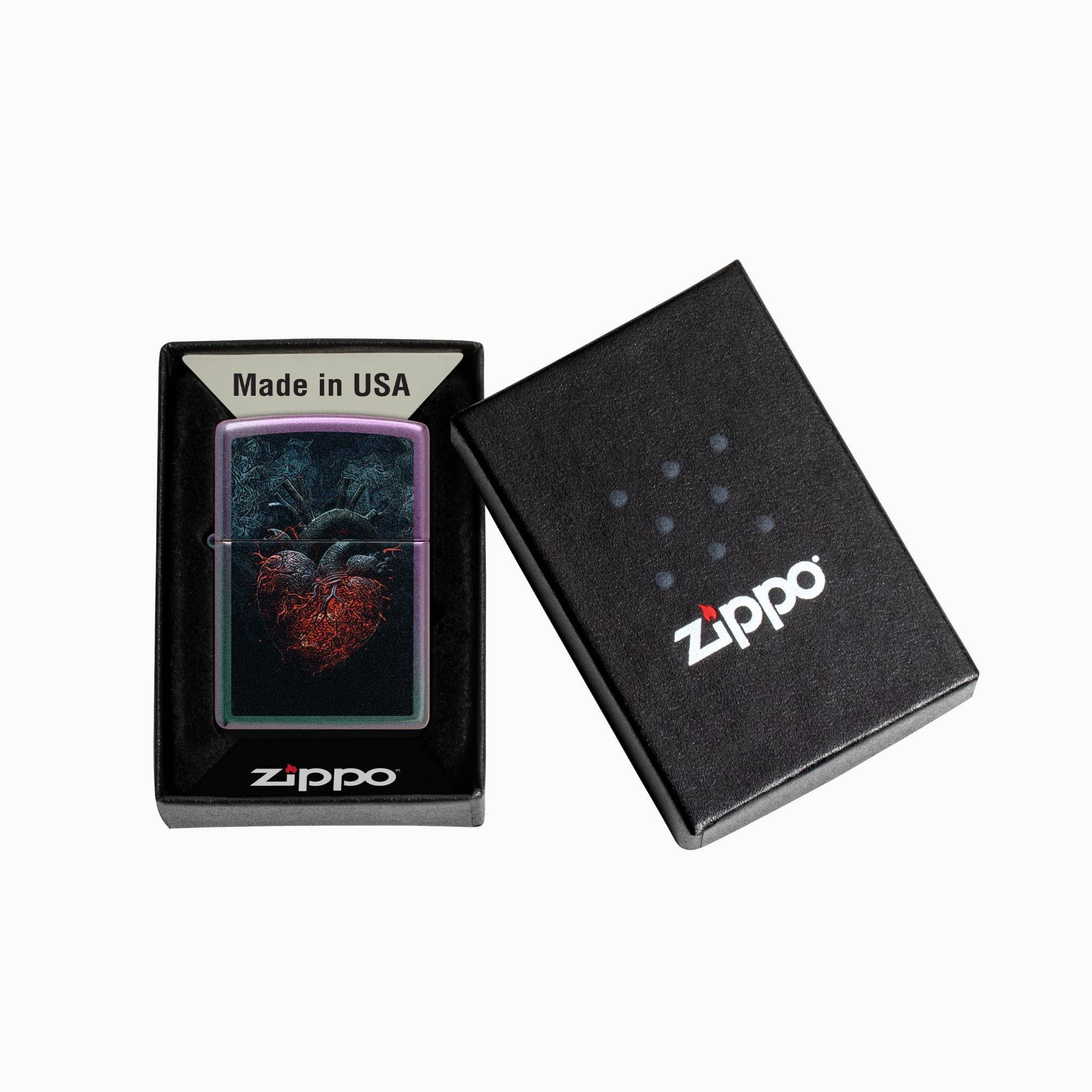 Zippo Dark Heart Design Windproof Lighter