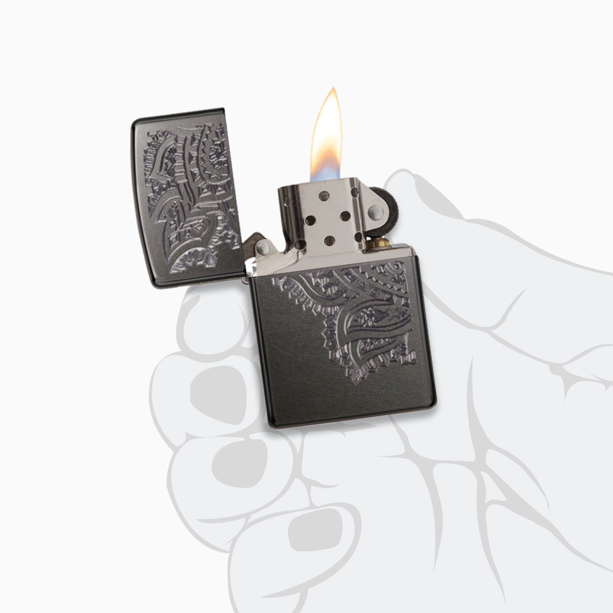 Zippo Iced Paisley Design Windproof Lighter