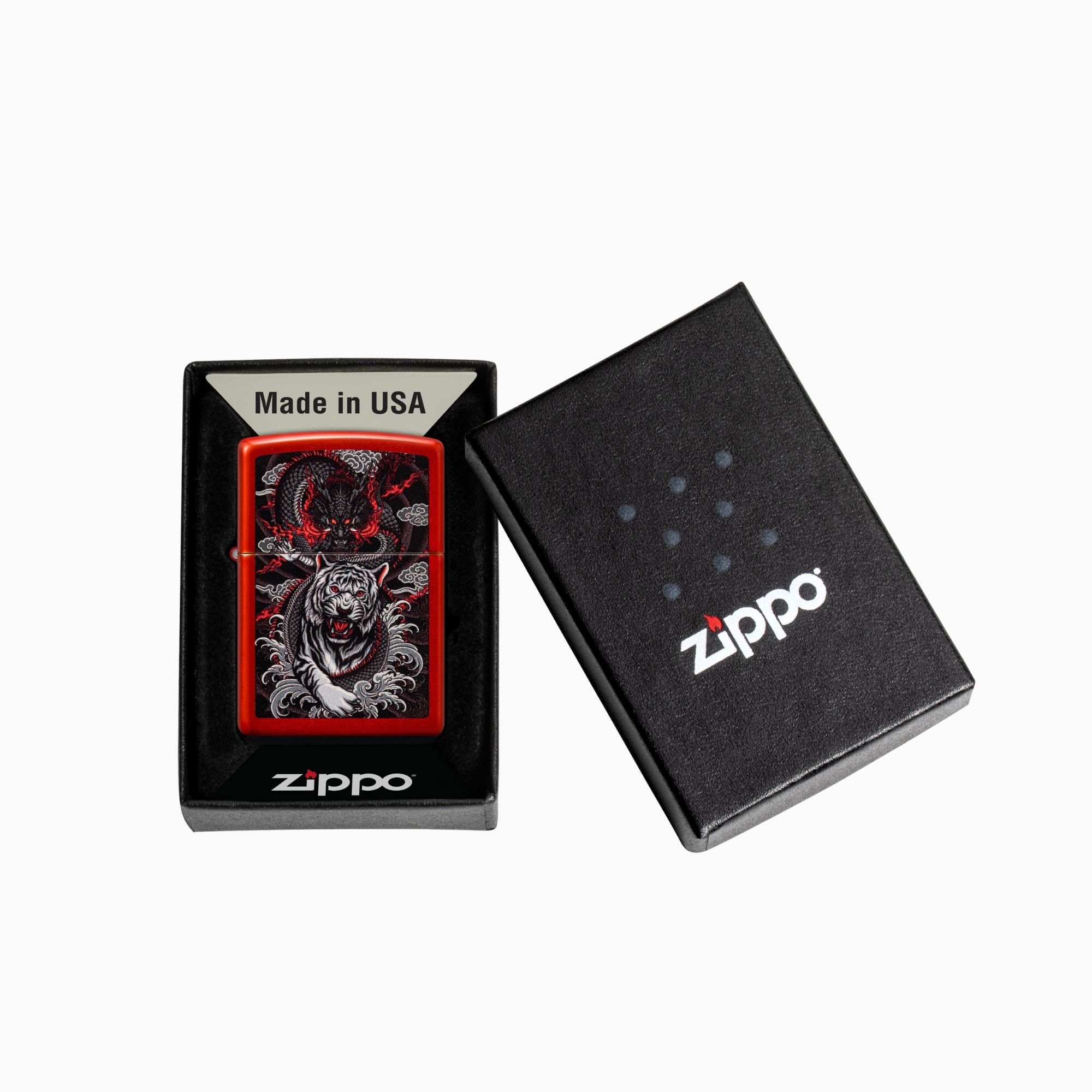 Zippo Dragon Tiger Design Windproof Lighter