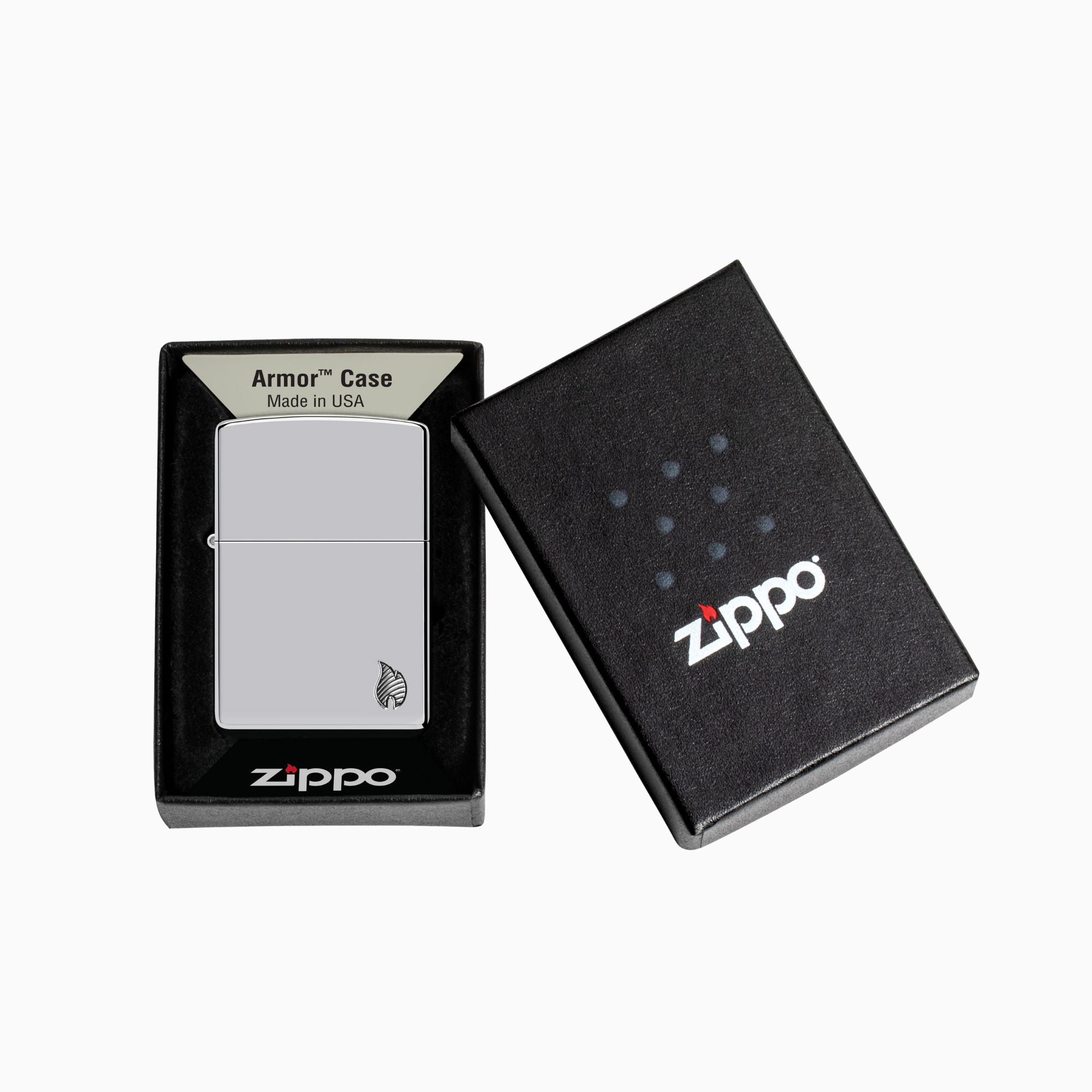 Zippo Armor® Chrome Flame Design Windproof Lighter
