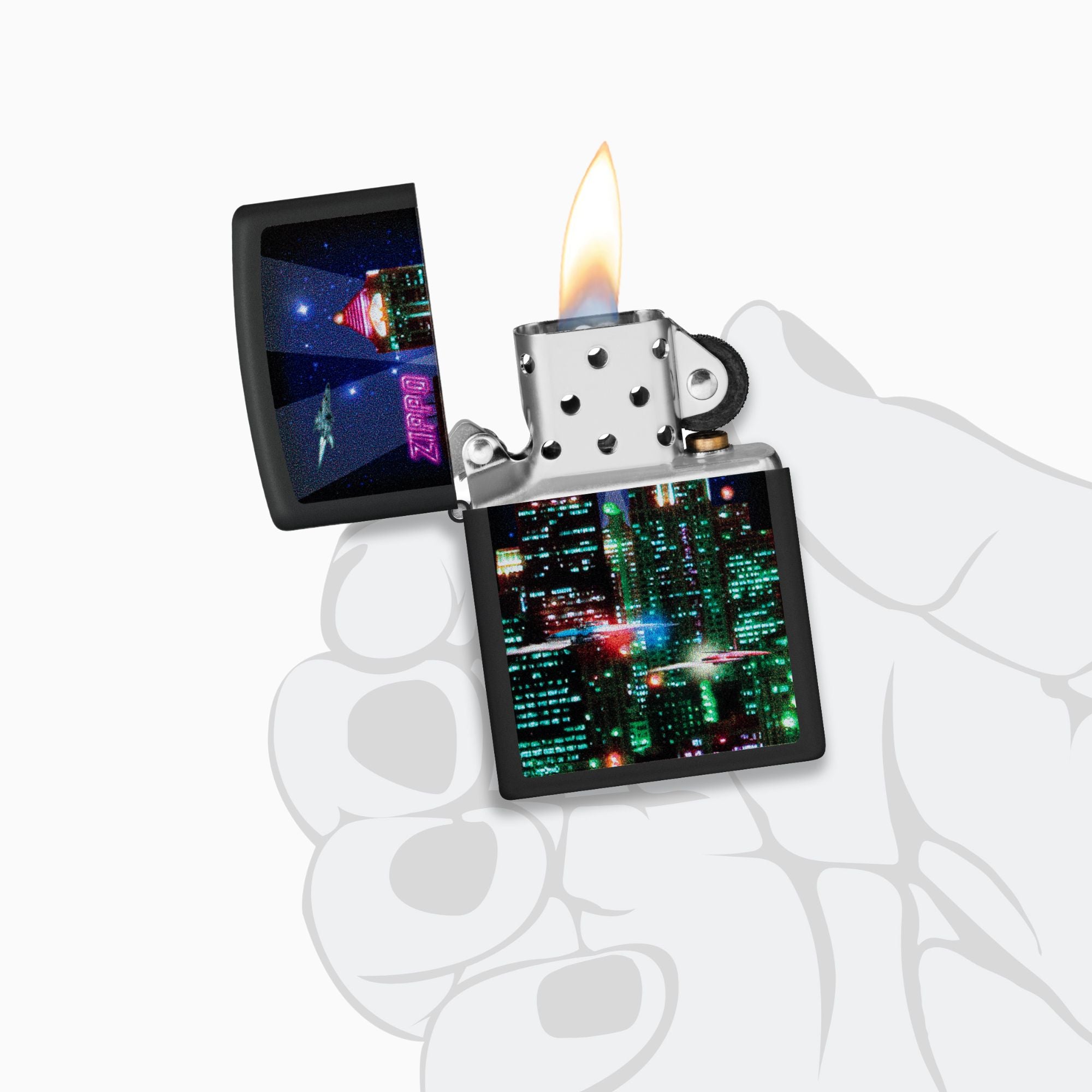 Zippo Cyber City Design WIndproof Lighter