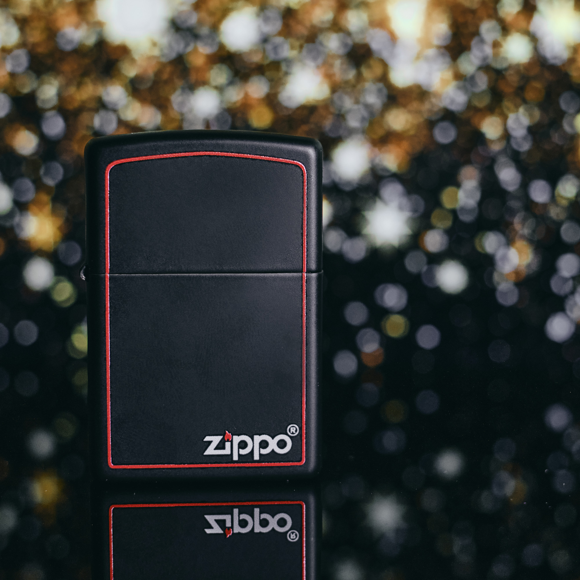 Zippo Classic Black and Red Zippo Windproof Lighter
