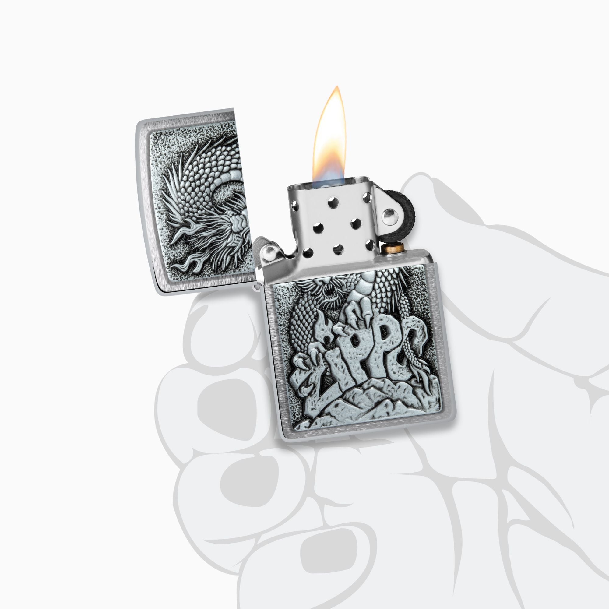 Zippo Dragon Emblem Design Windproof Lighter