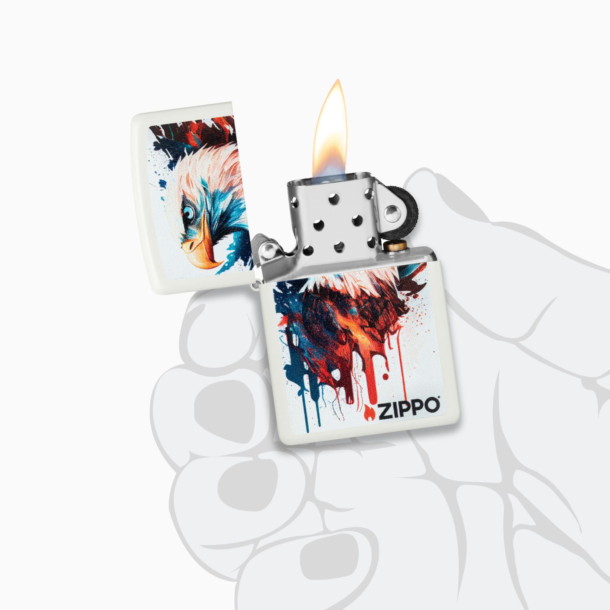 Zippo Painted Eagle Design Windproof Lighter
