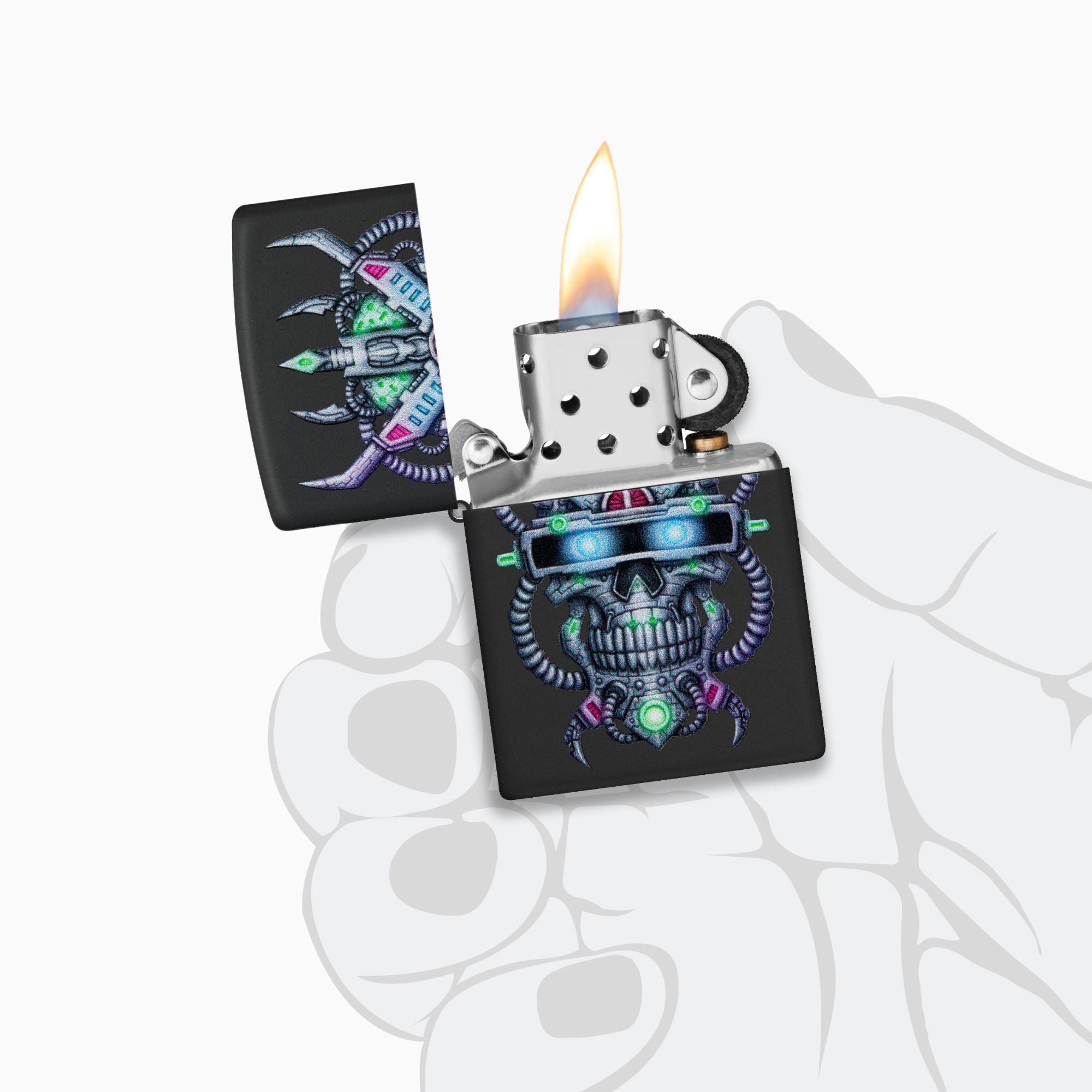 Zippo Cyber Skull Design Windproof Lighter