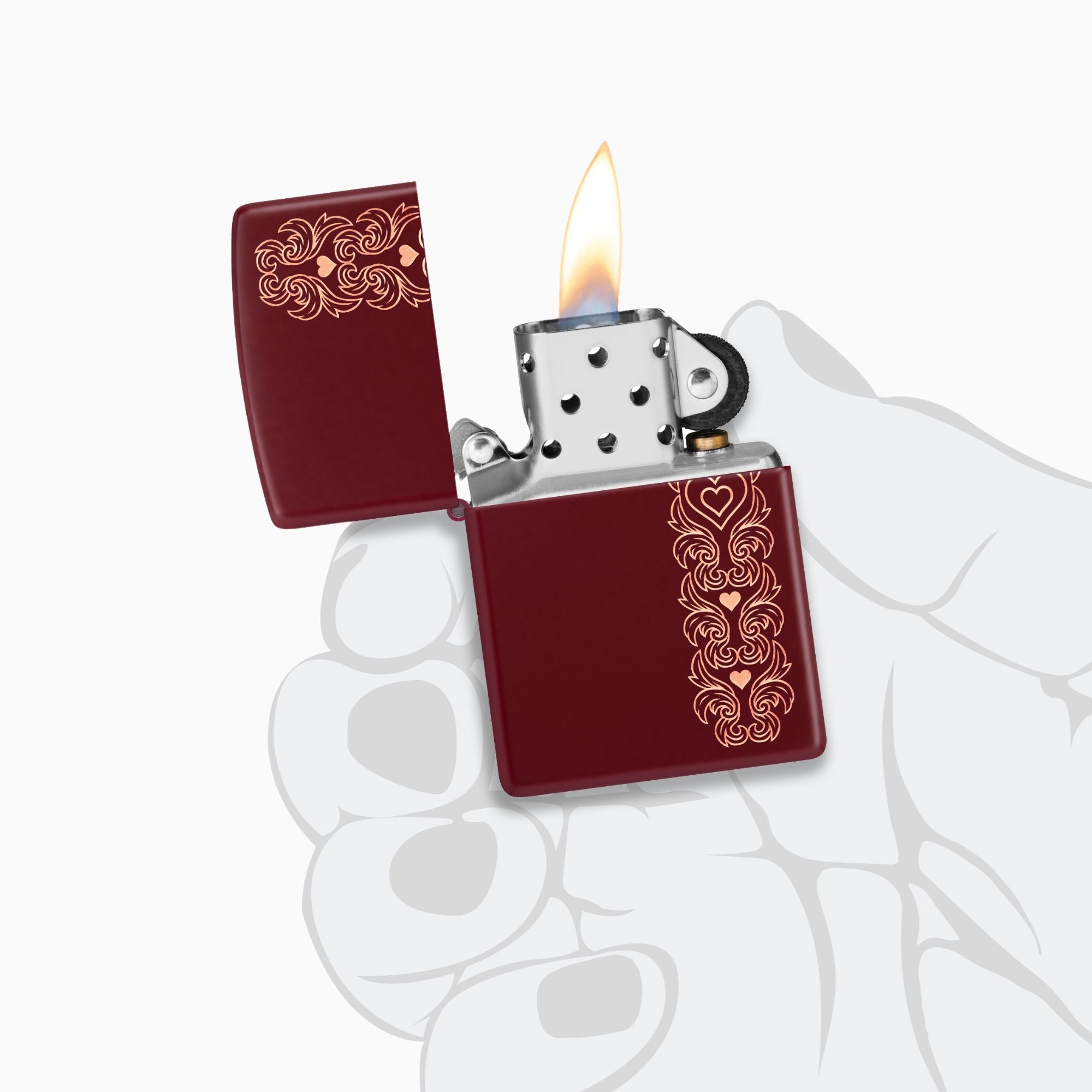 Zippo Heart Garland Design Windproof Lighter