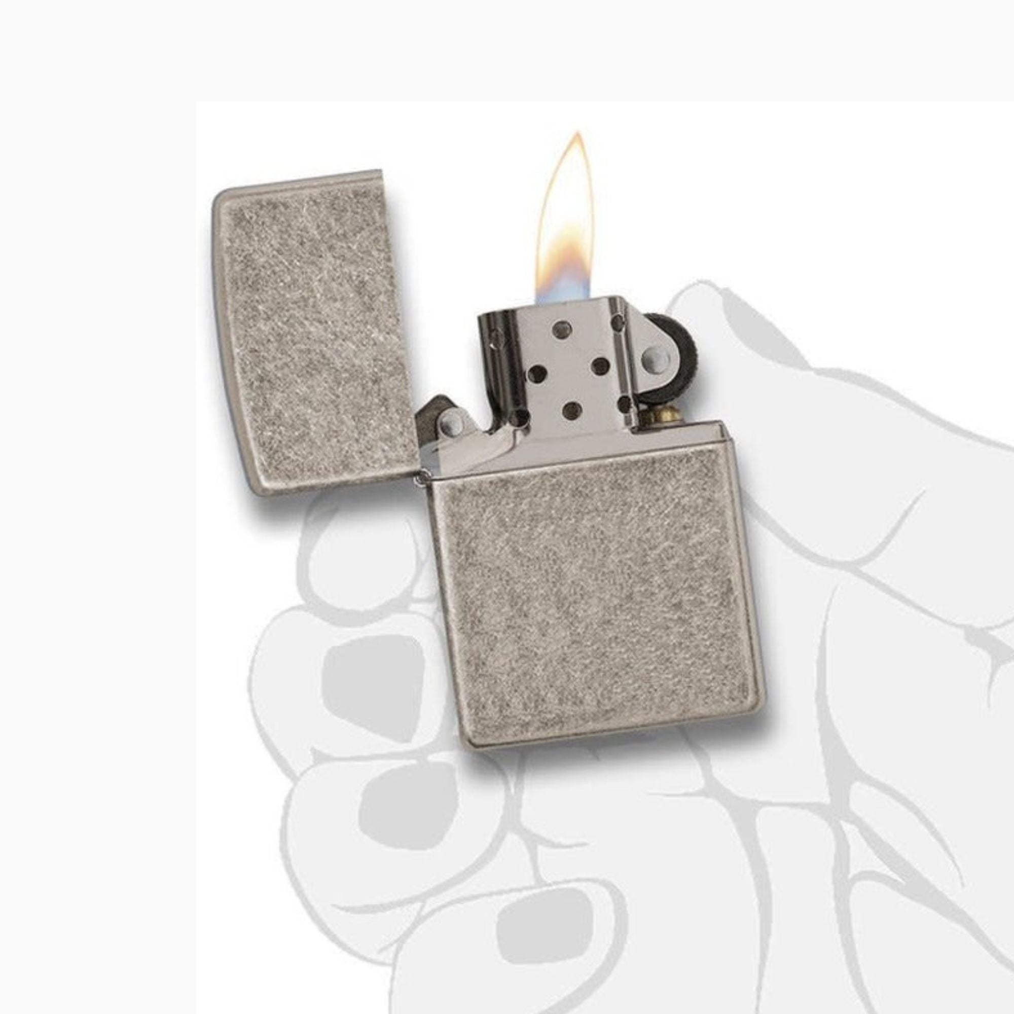 Zippo Armor® Antique Silver Plate Windproof Lighter