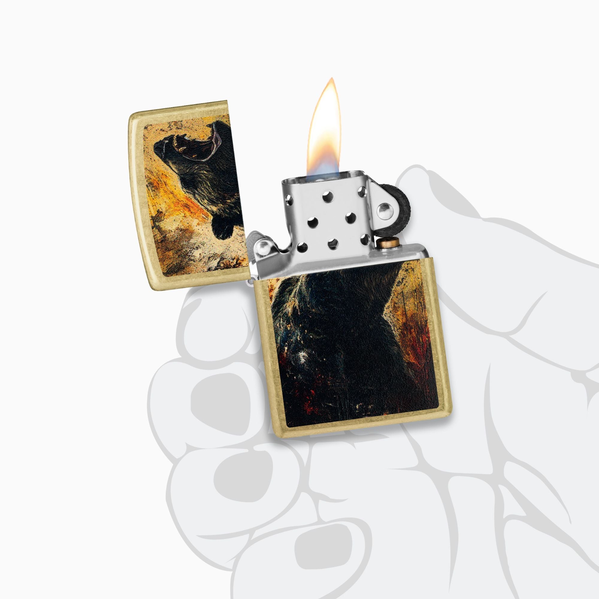 Zippo Grizzly Roar Design Windproof Lighter