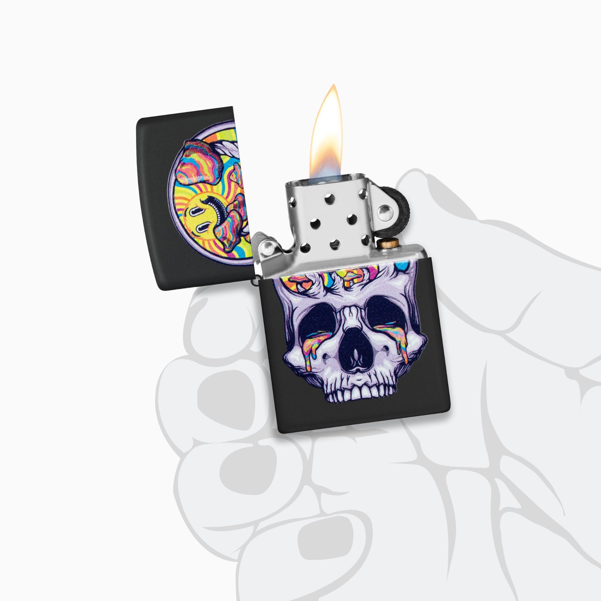 Zippo Skull Moon Design Windproof Lighter