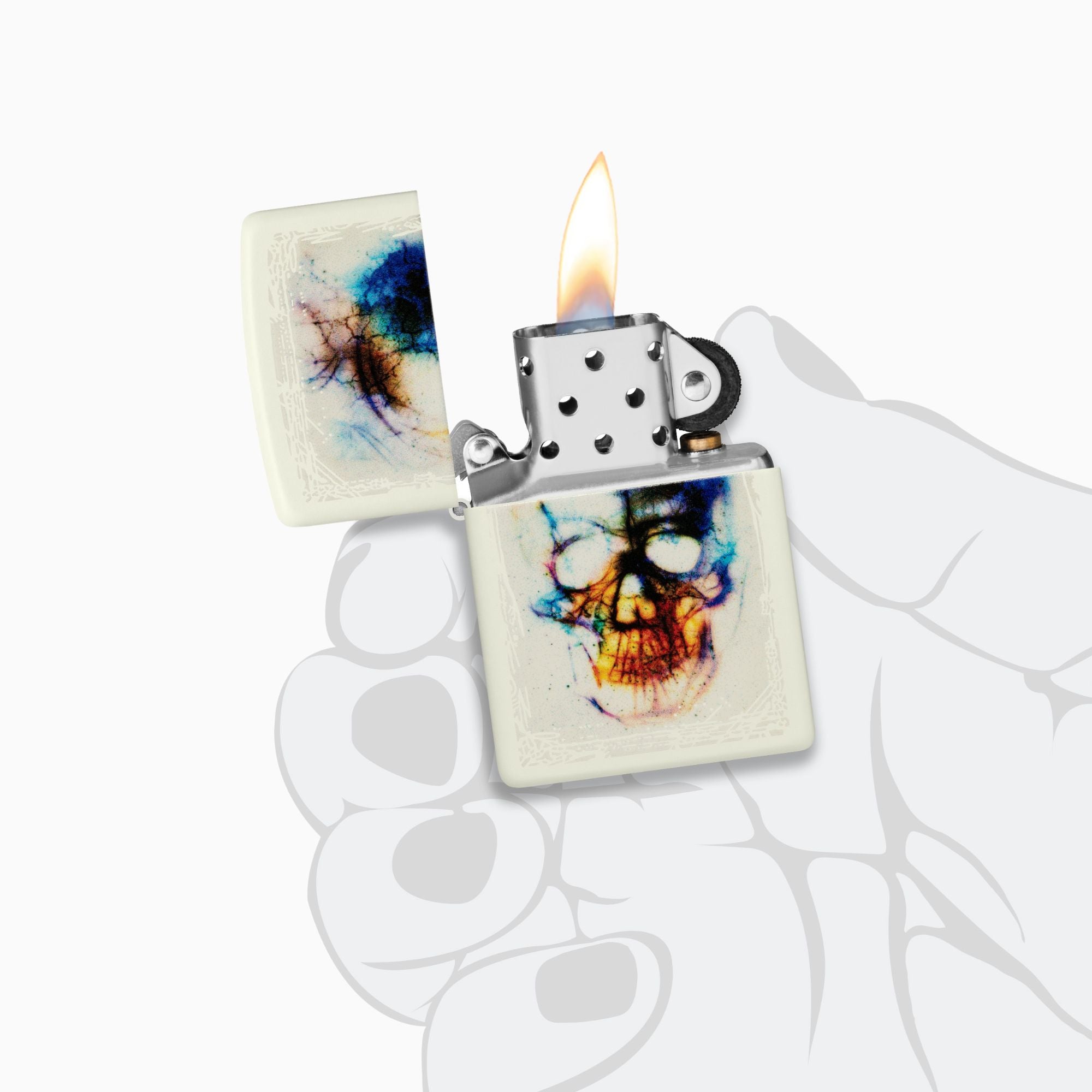 Zippo Skull Print Design Windproof Lighter