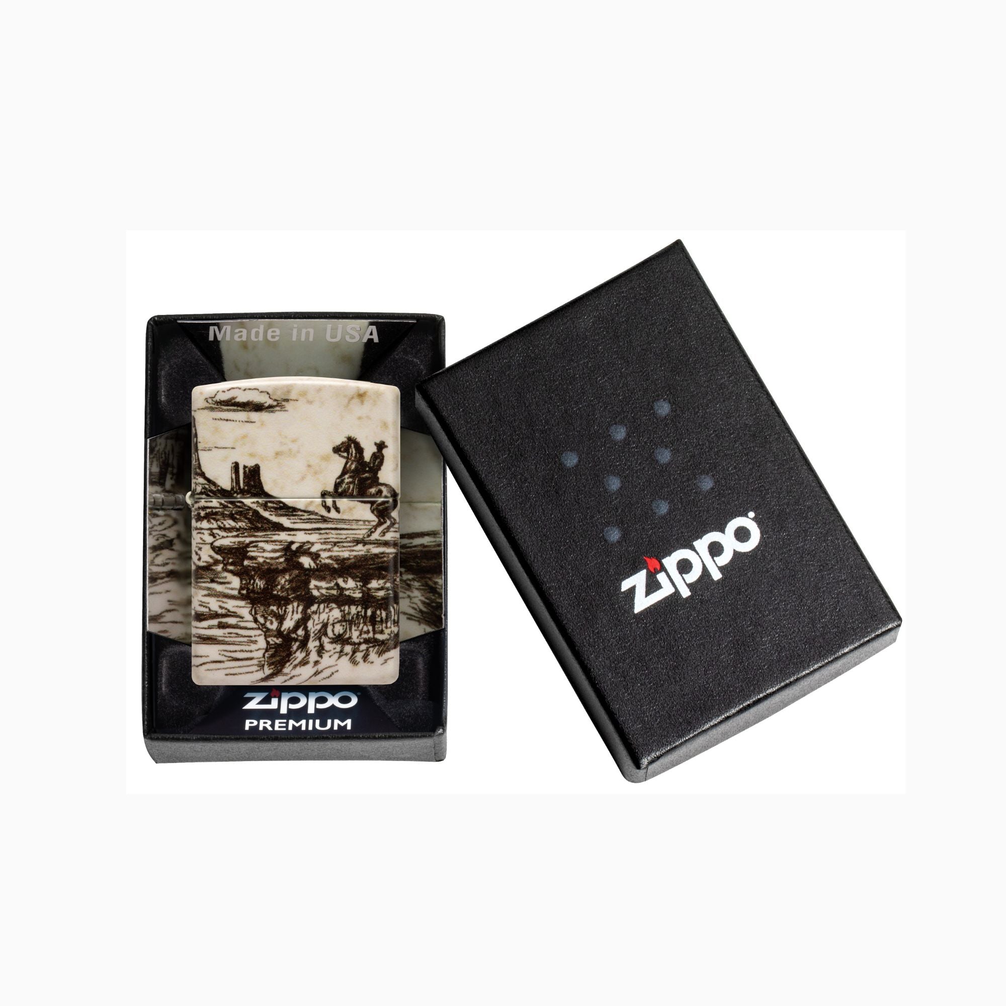 Zippo Wild West Scene Design Windproof Lighter