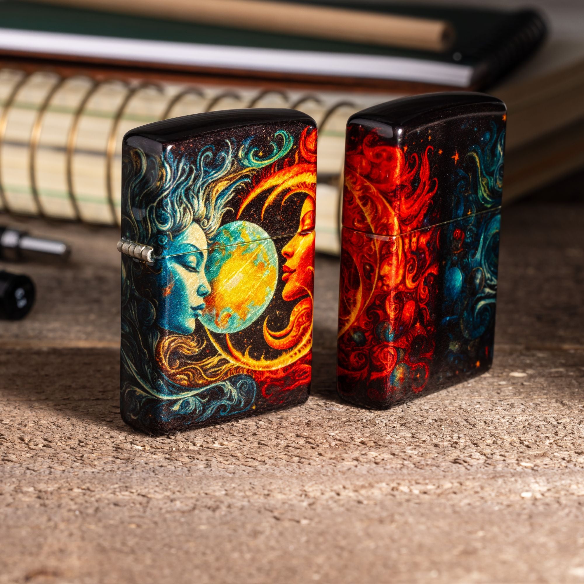 Zippo Sun and Moon Design Windproof Lighter