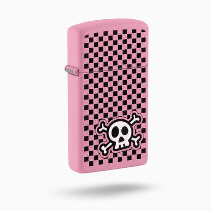 Zippo Checkered Skull Design Windproof Lighter