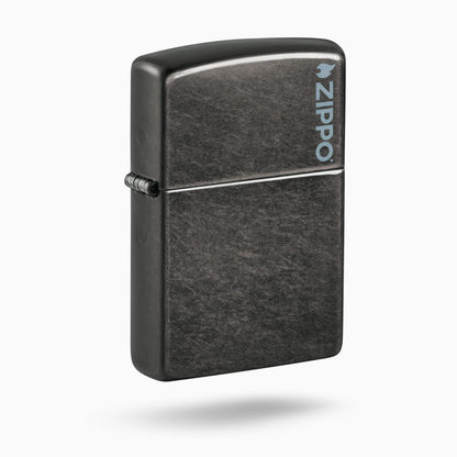 Zippo Classic Grey w/ Logo WIndproof Lighter