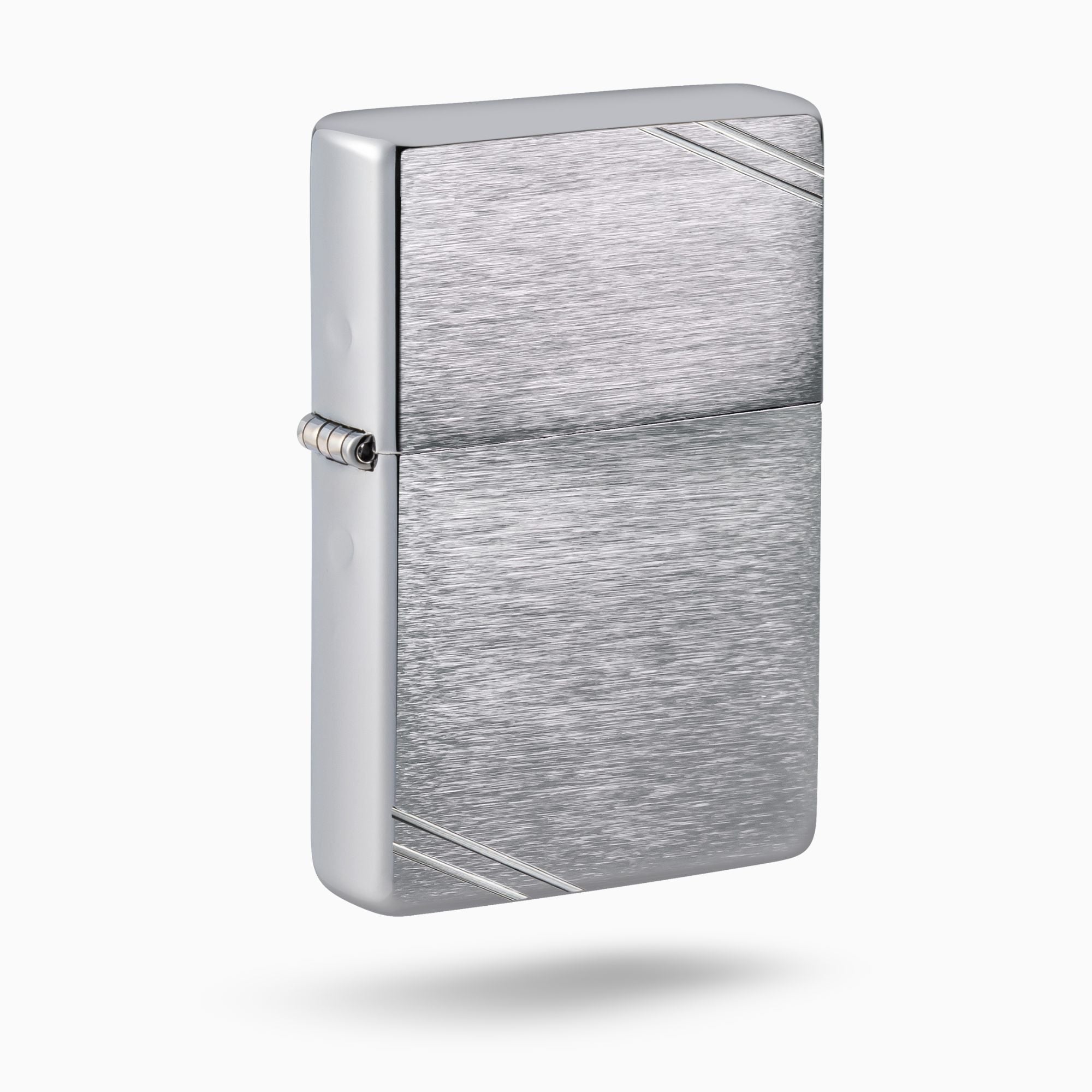 Zippo Vintage Brushed Chrome w/ Slashes Windproof Lighter
