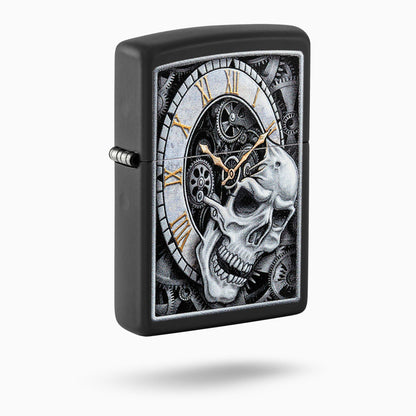 Zippo Skull Clock Design Windproof Lighter