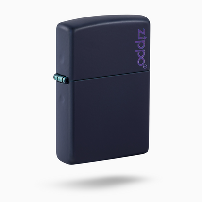 Classic Navy Matte Zippo Logo Windproof Lighter