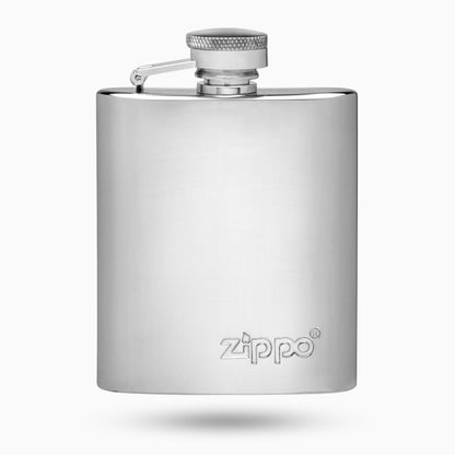 Zippo Chrome Lighter And Flask Gift Set