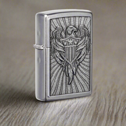 Zippo Eagle Shield Emblem Design Windproof Lighter