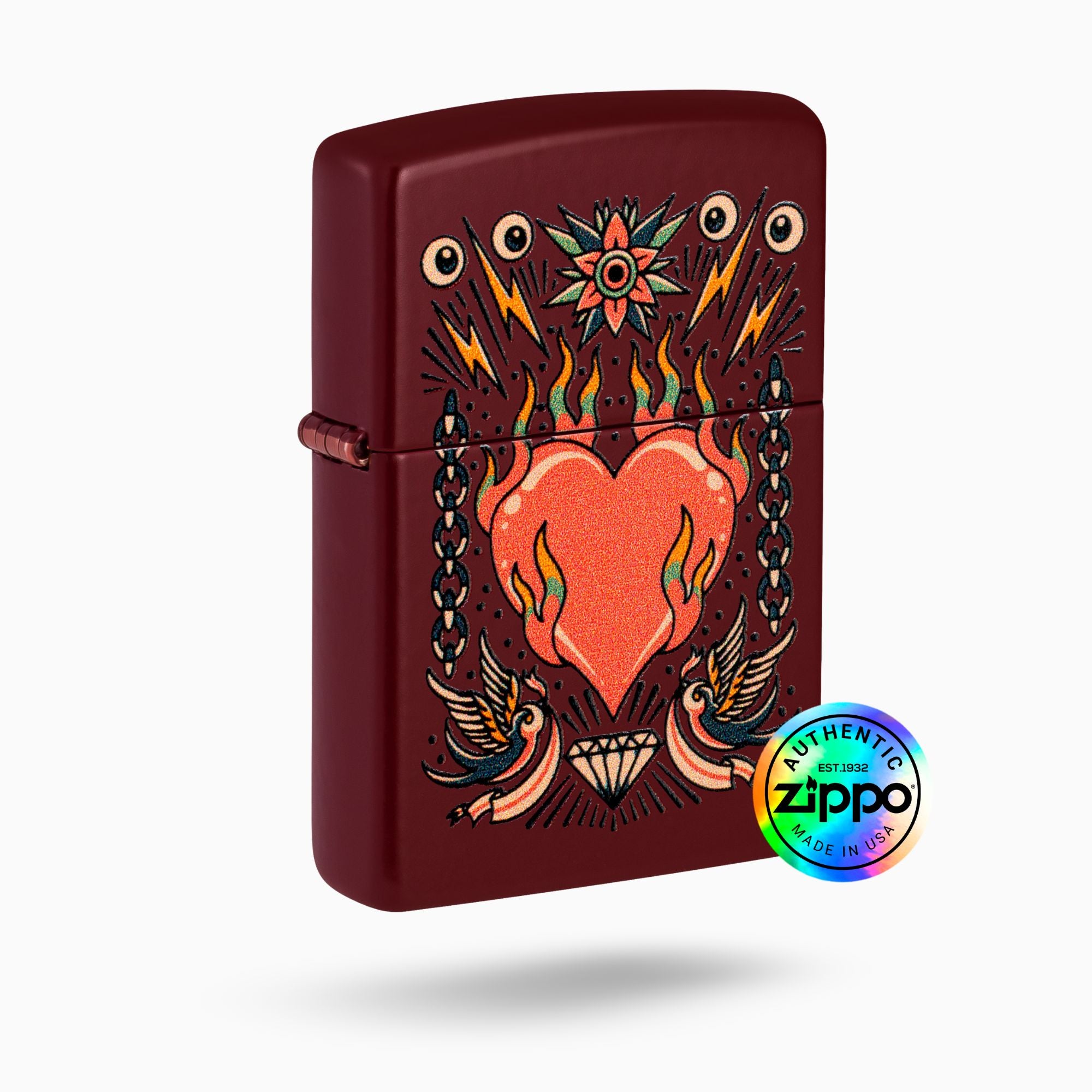 Zippo Tattoo Heart Design WIndproof Lighter