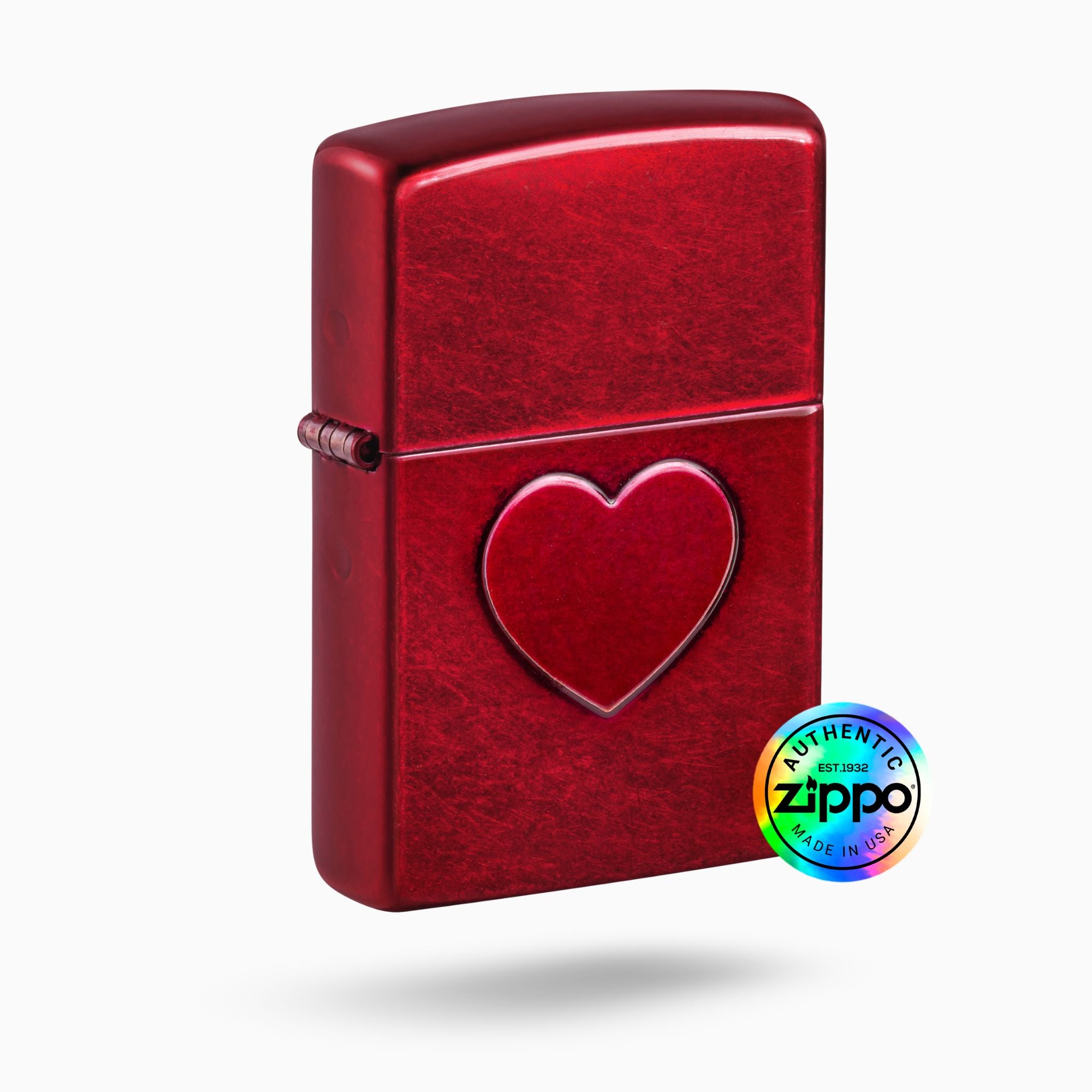 Zippo Stamped Heart Design Windproof Lighter