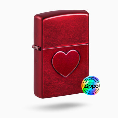 Zippo Stamped Heart Design Windproof Lighter