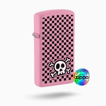 Zippo Checkered Skull Design Windproof Lighter