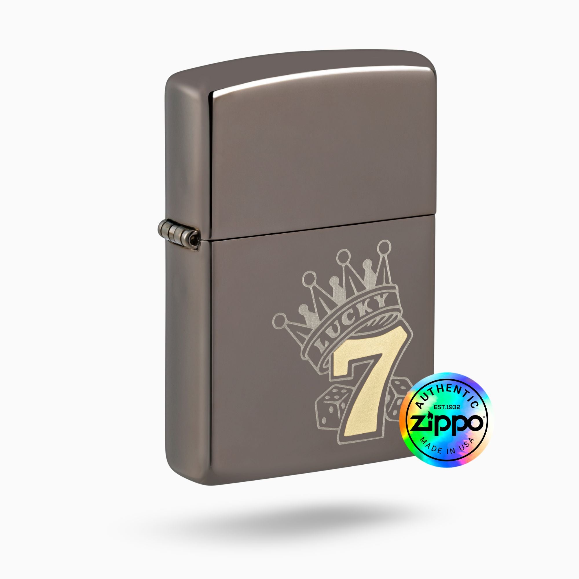 Zippo Lucky 7 Black Ice Windproof Lighter