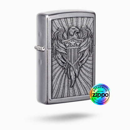 Zippo Eagle Shield Emblem Design Windproof Lighter