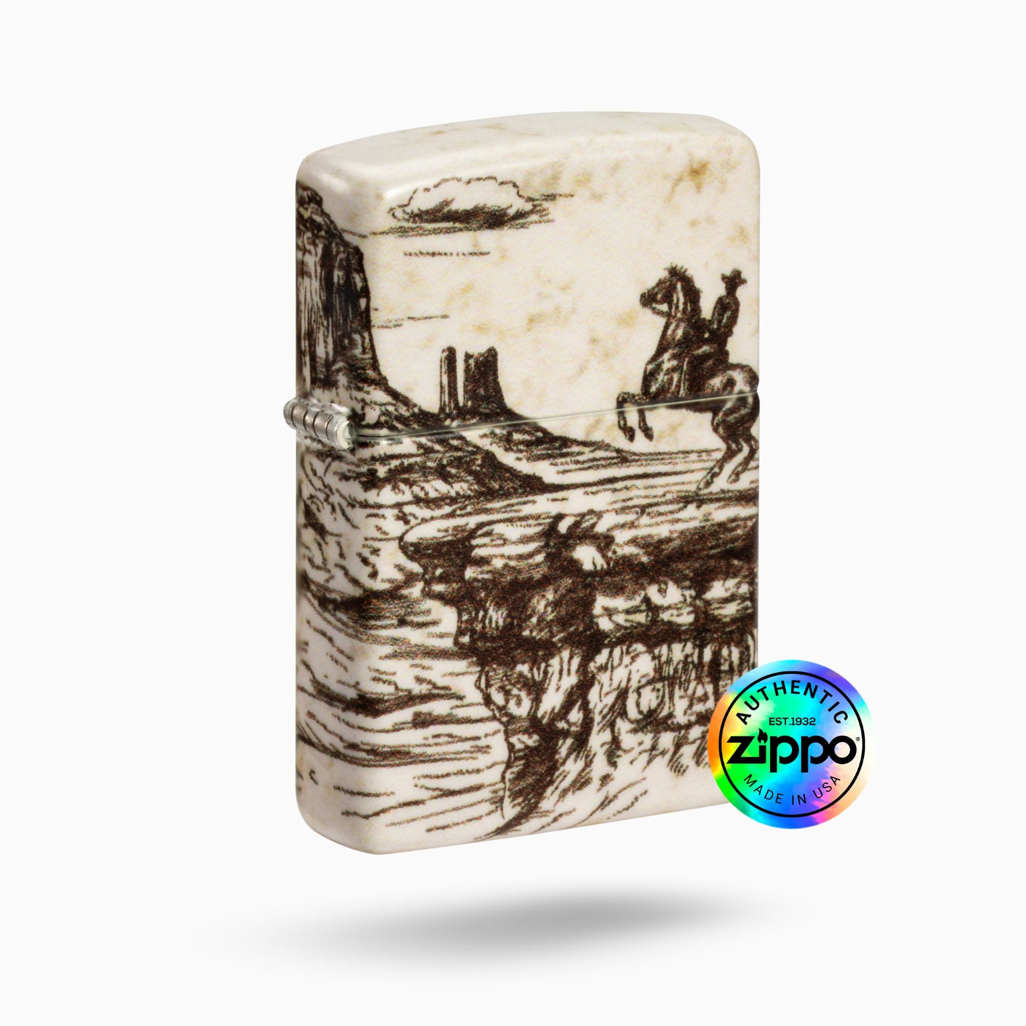 Zippo Wild West Scene Design Windproof Lighter